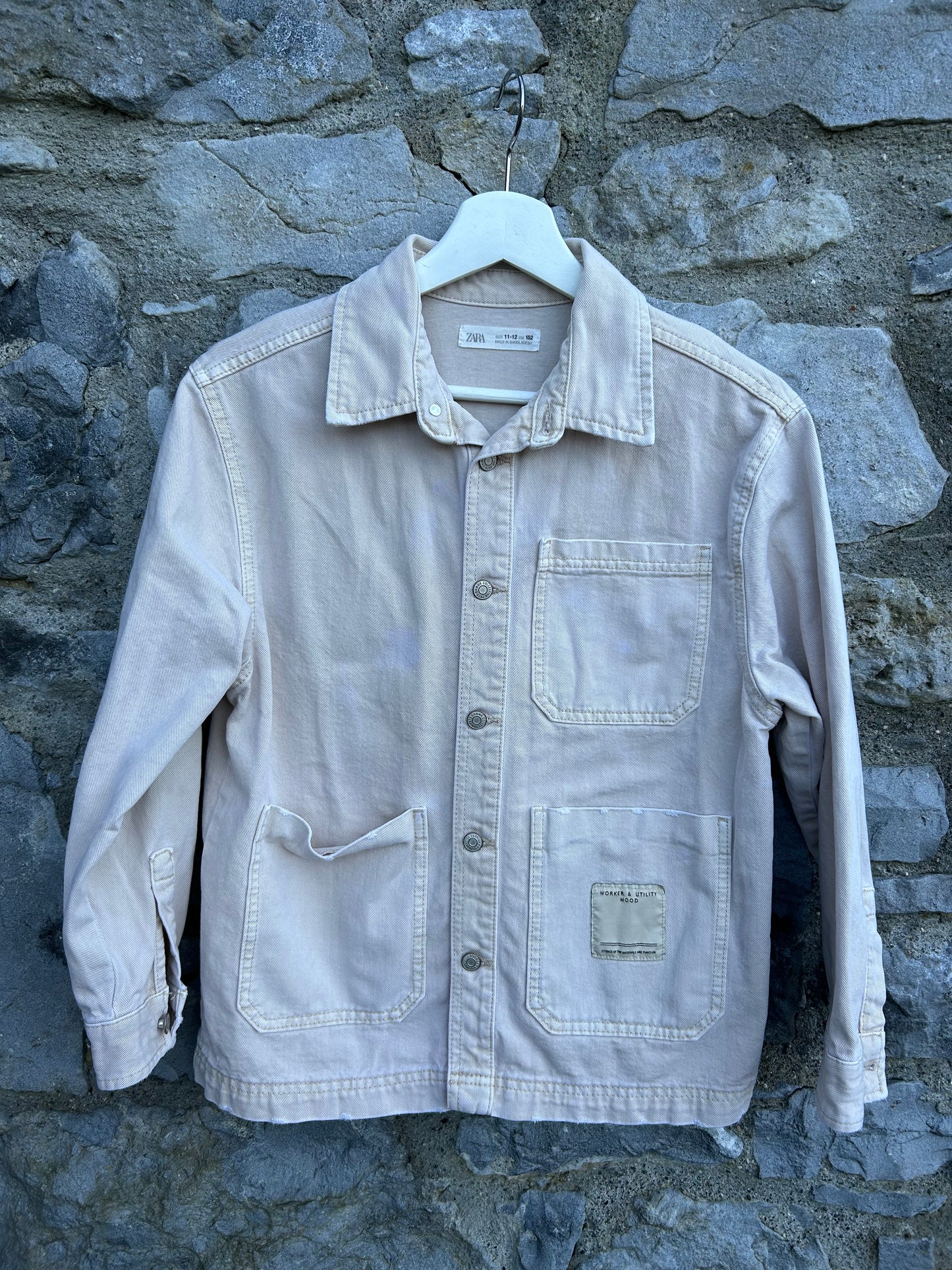 Beige denim overshirt 11-12y (146-152cm)