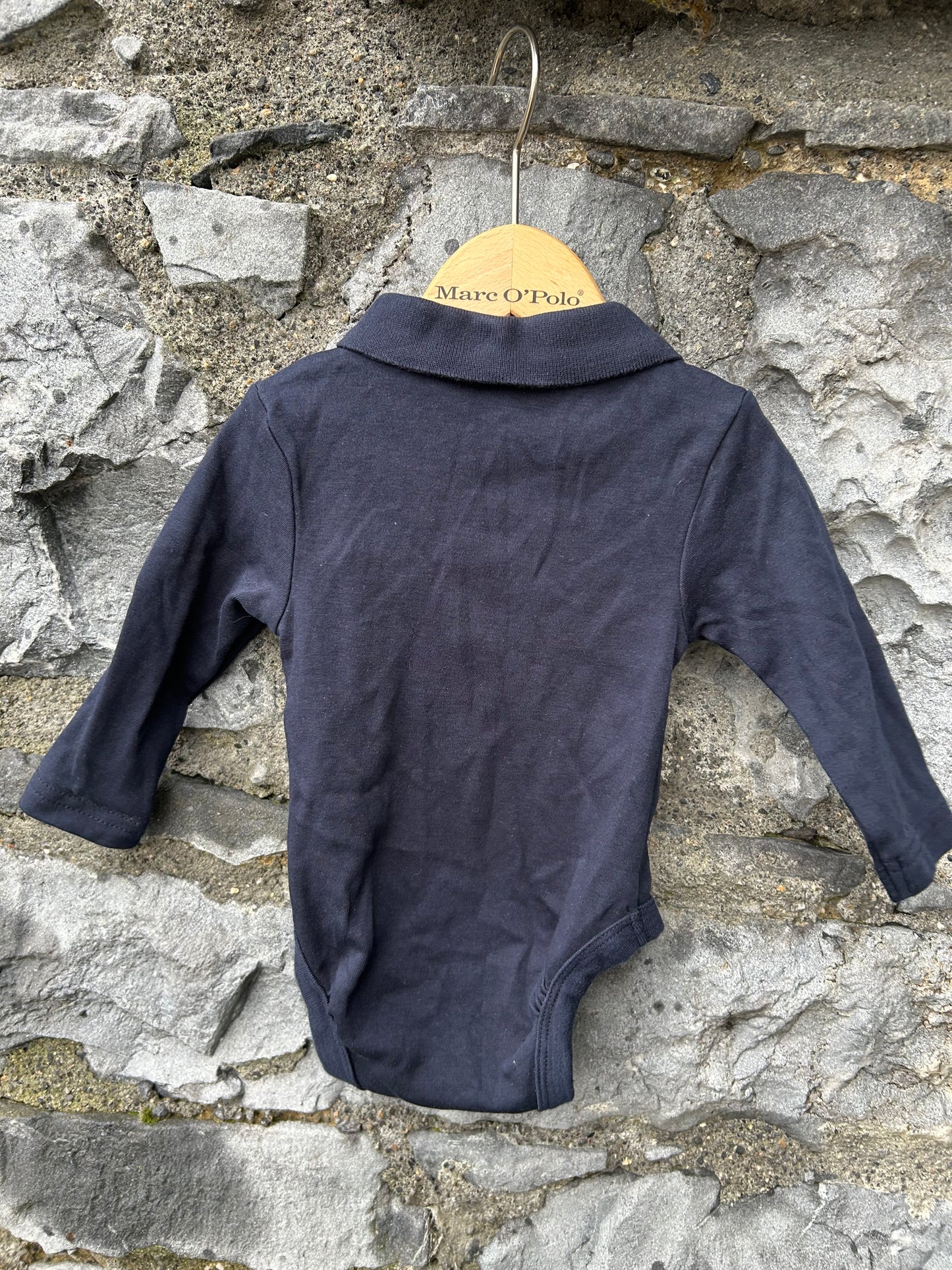 Navy polo vest 3-6m (62-68cm)