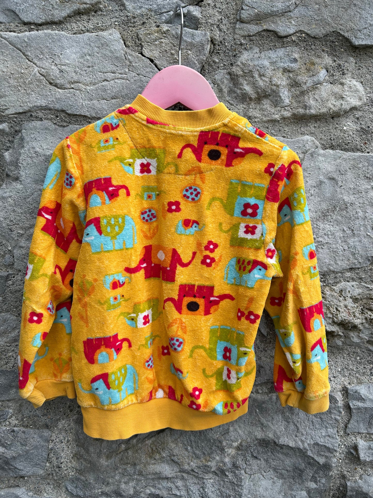 Elephants mustard velour jacket 3y (98cm)
