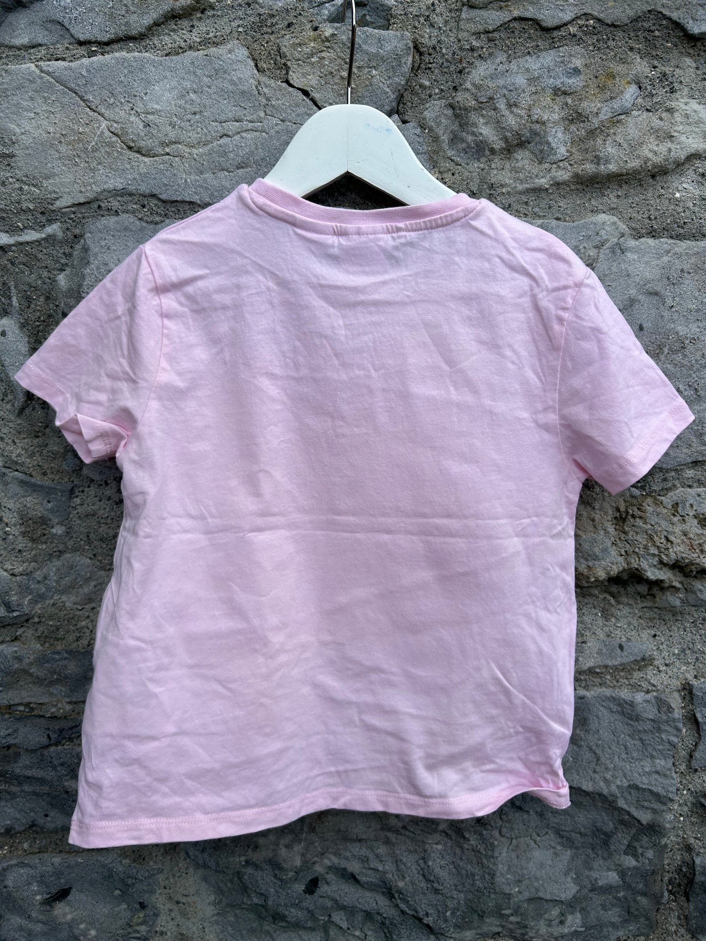 Pink hibiscus T-shirt 8y (128cm)