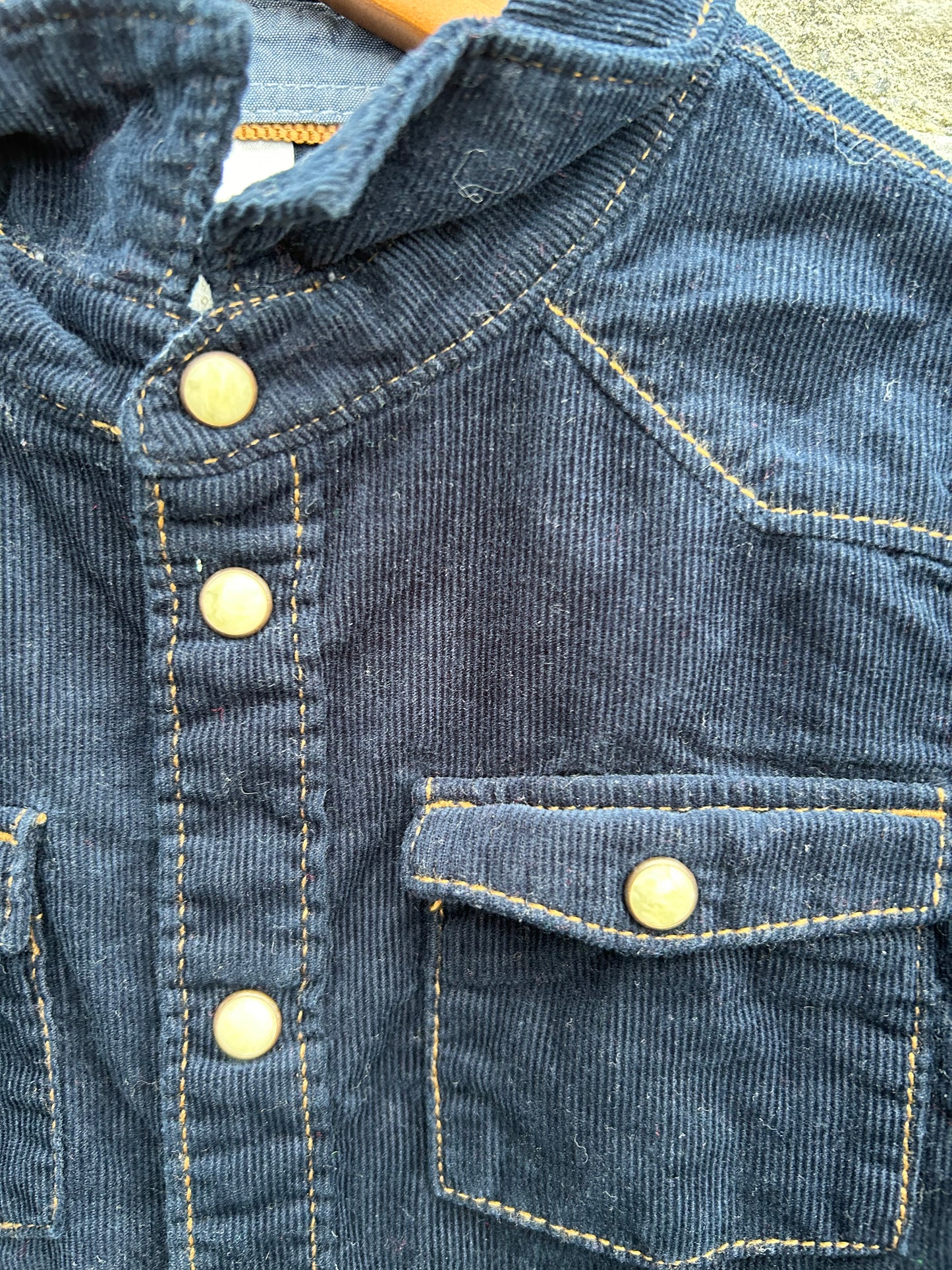 Navy cord shirt 18-24m (86-92cm)