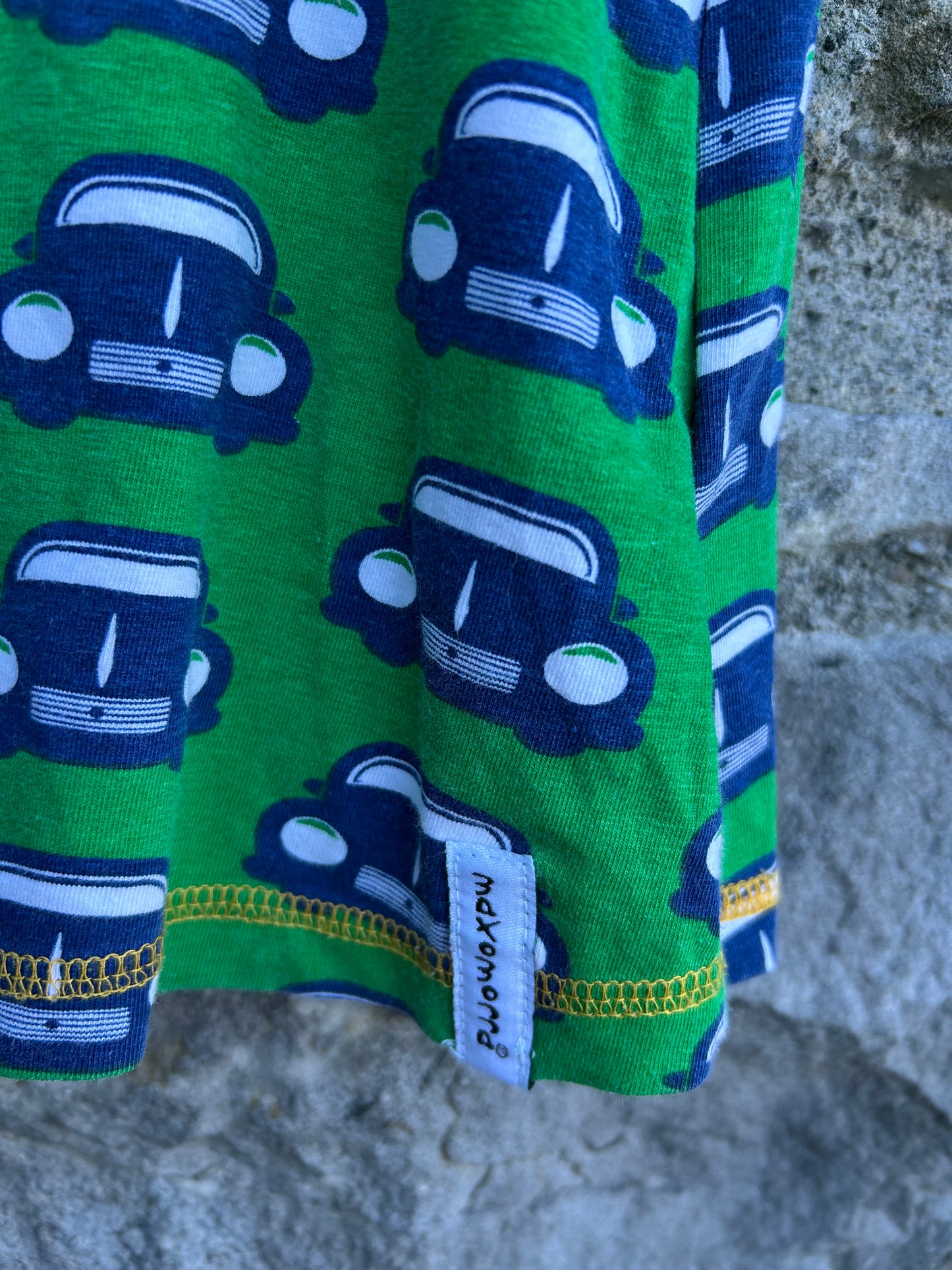 Vintage cars green dress 12m (80cm)