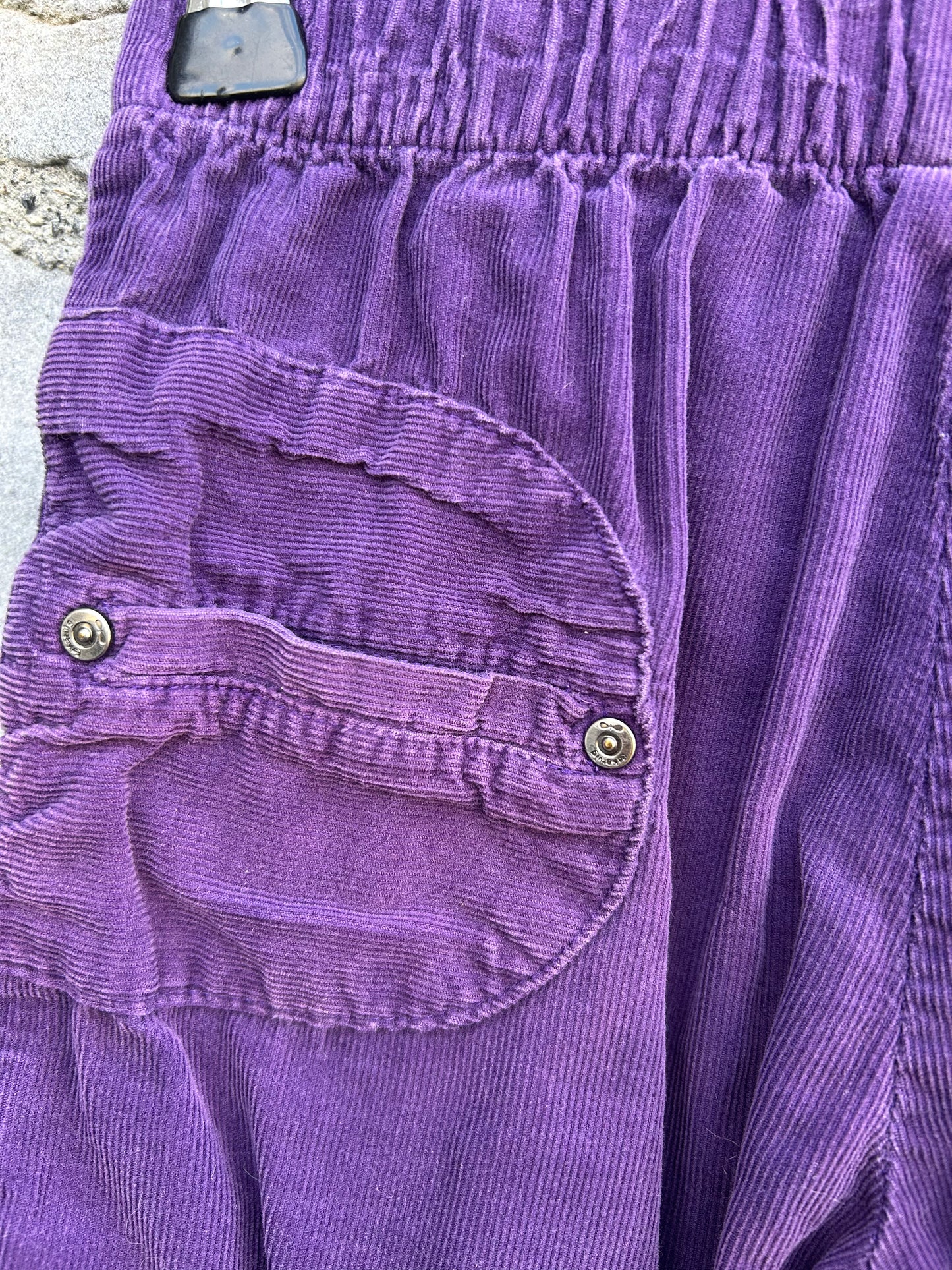 Purple cord baggy pants 4y (104cm)