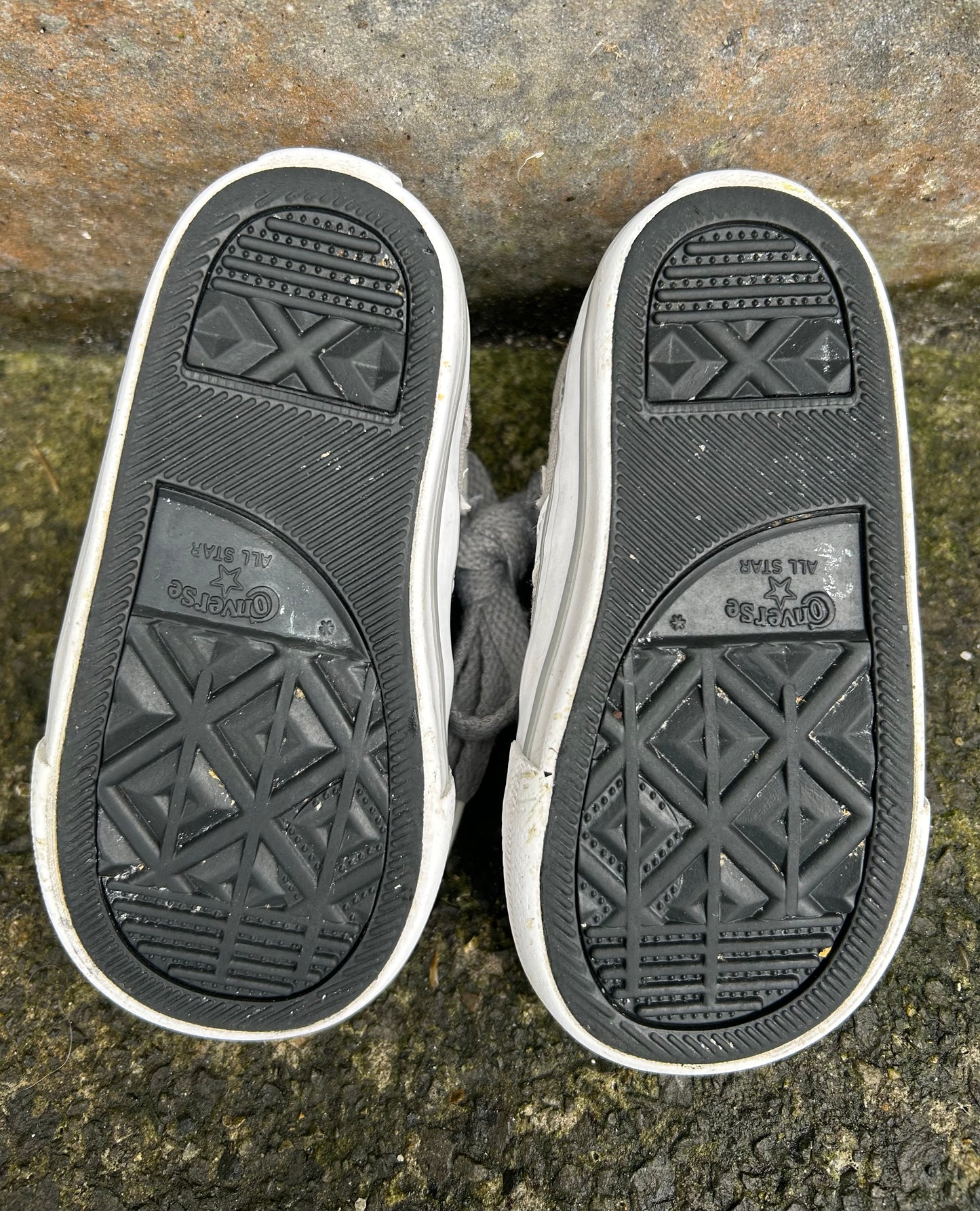 Grey fabric converse uk 6 (eu 22)