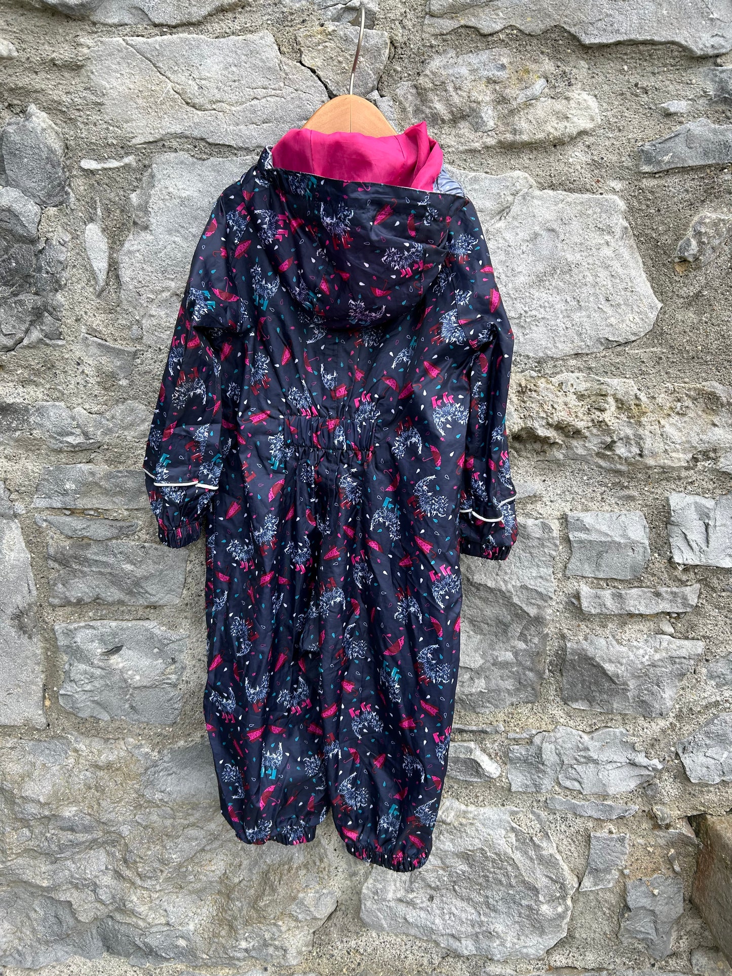 Dogs navy puddle suit 18-24m (86-92cm)