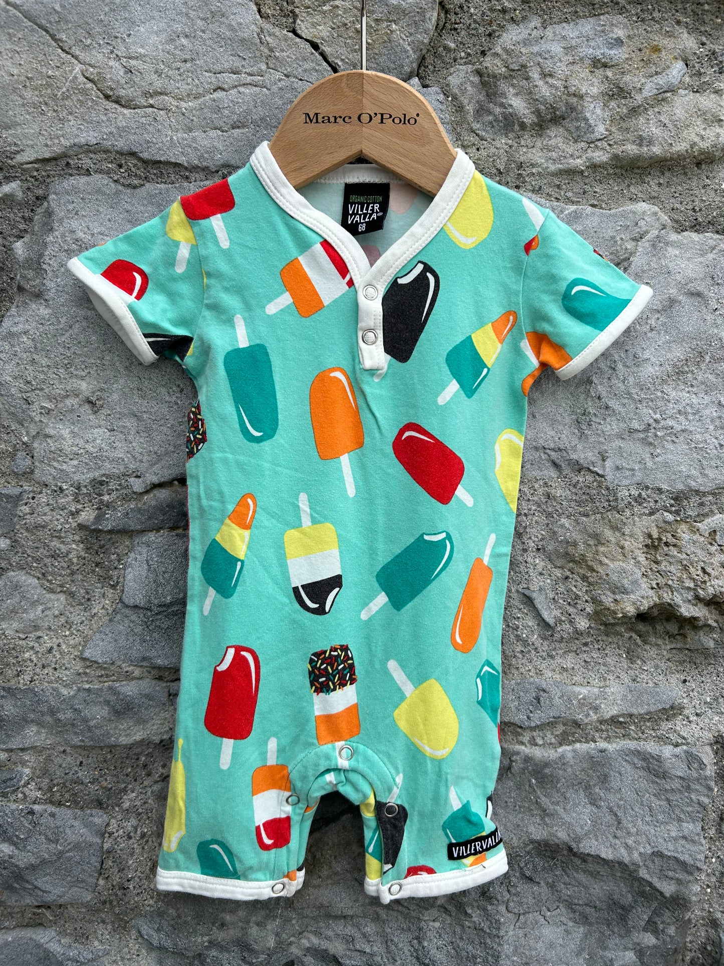 Green ice cream rompers 6m (68cm)