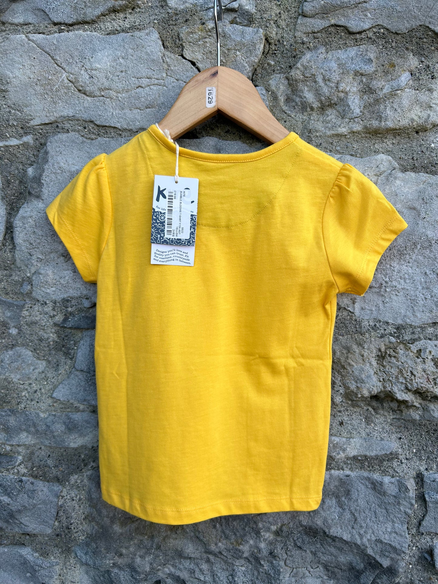 Yellow floral heart T-shirt 3y (98cm)