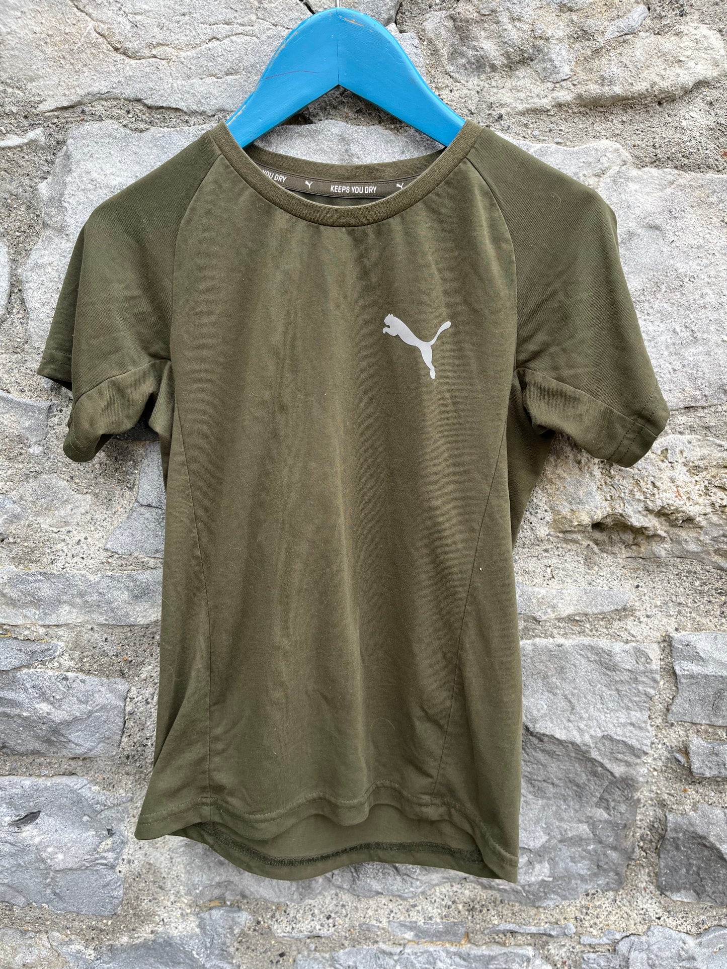 Khaki T-shirt 7-8y (122-128cm)