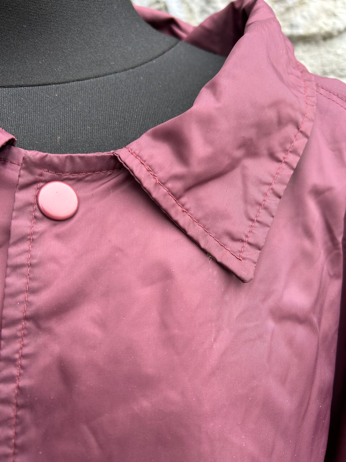 80s maroon waterproof jacket XL