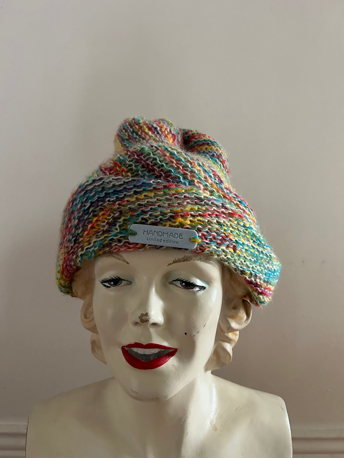 Handmade rainbow hat 52-56cm