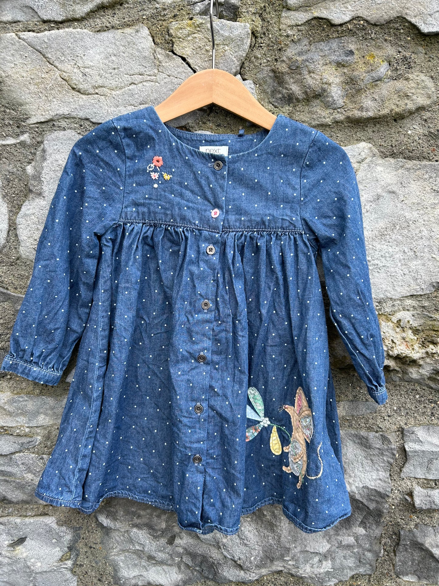 Mouse denim dress 18-24m (86-92cm)