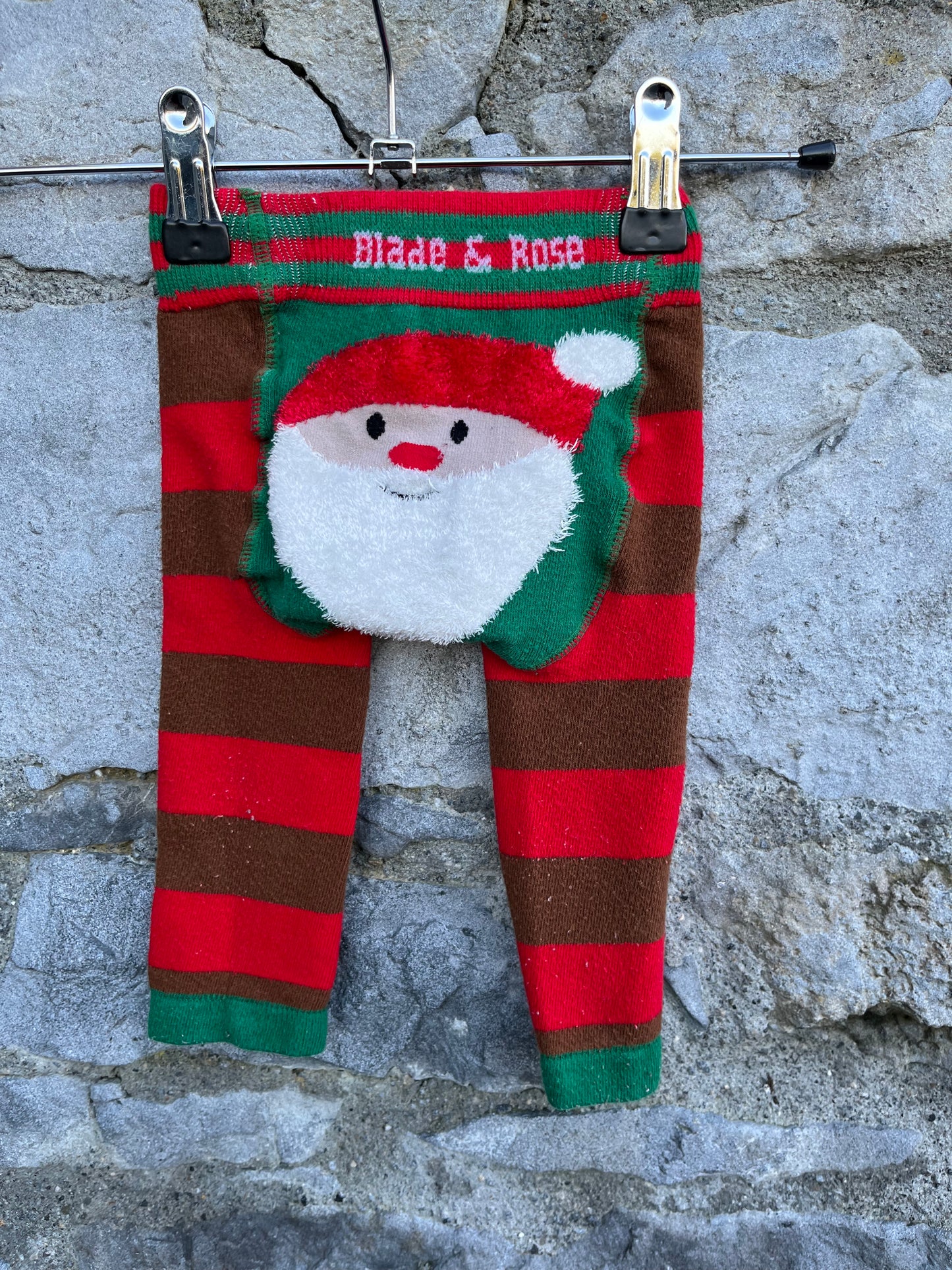 Santa footless tights 6-9m (68-74cm)