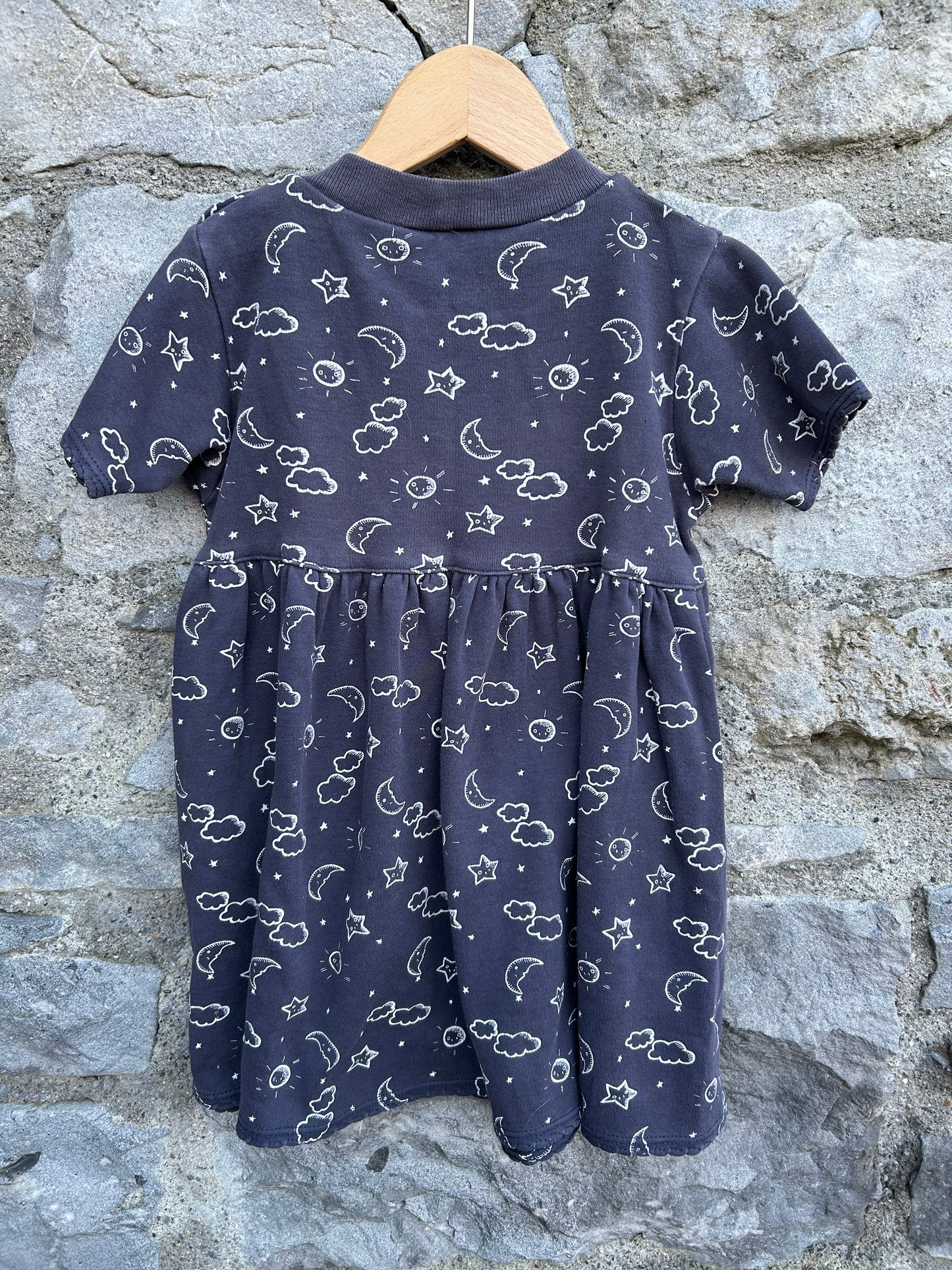 90s stars&suns navy dress 18-24m (86-92cm)