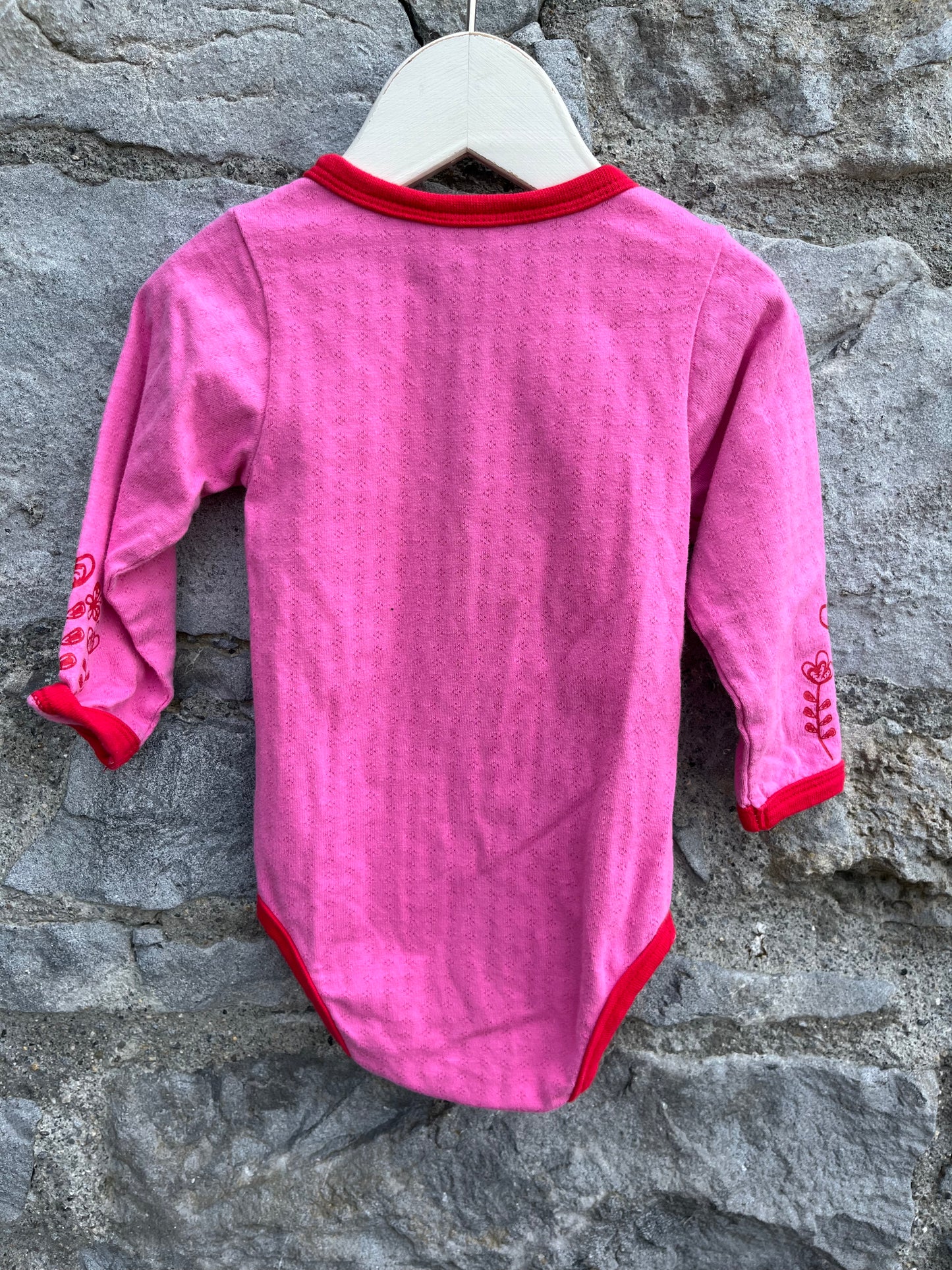 Pink pointelle vest 3-6m (62-68cm)