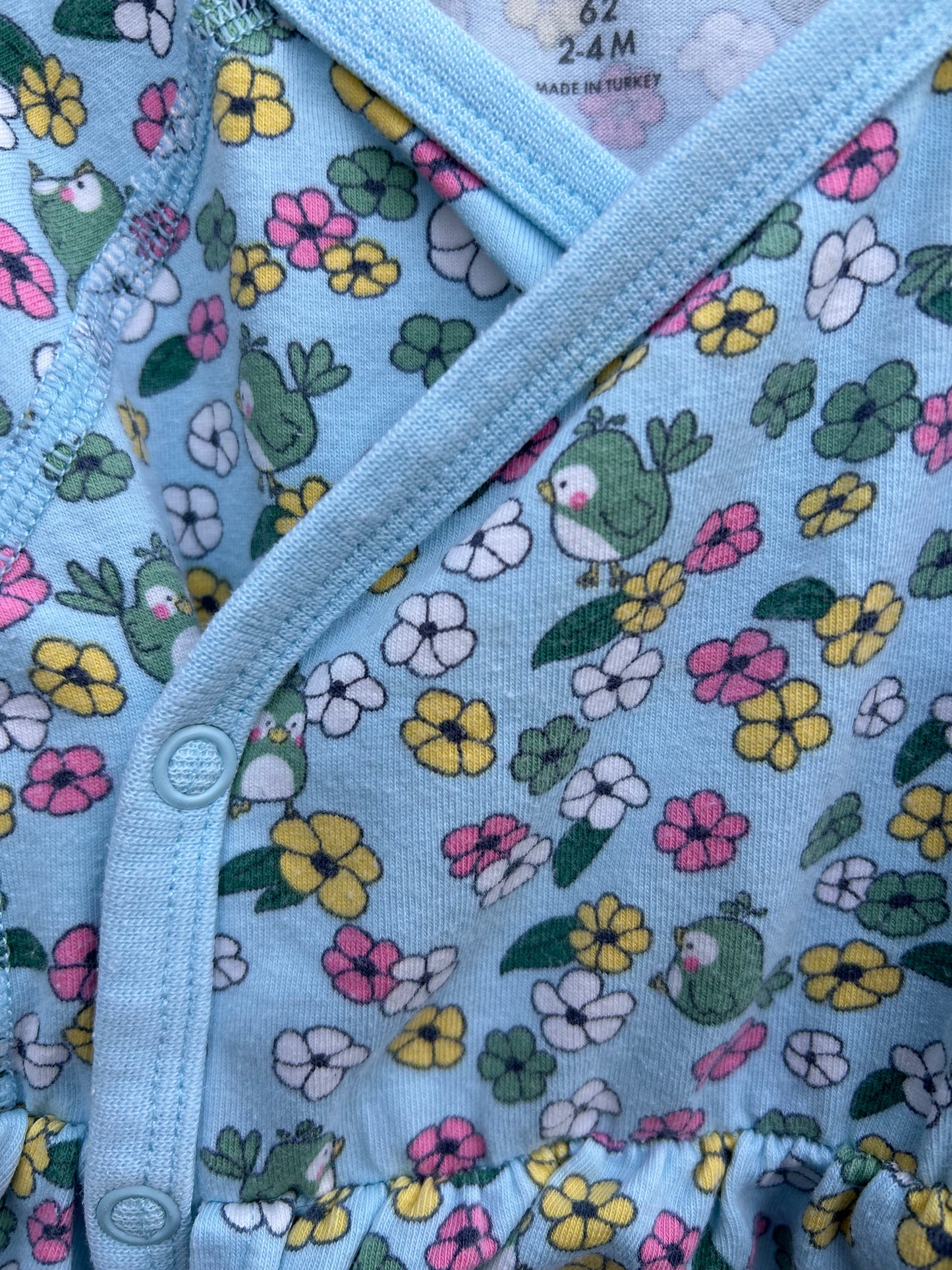 PoP Blue flowers vest 2-4m (62cm)