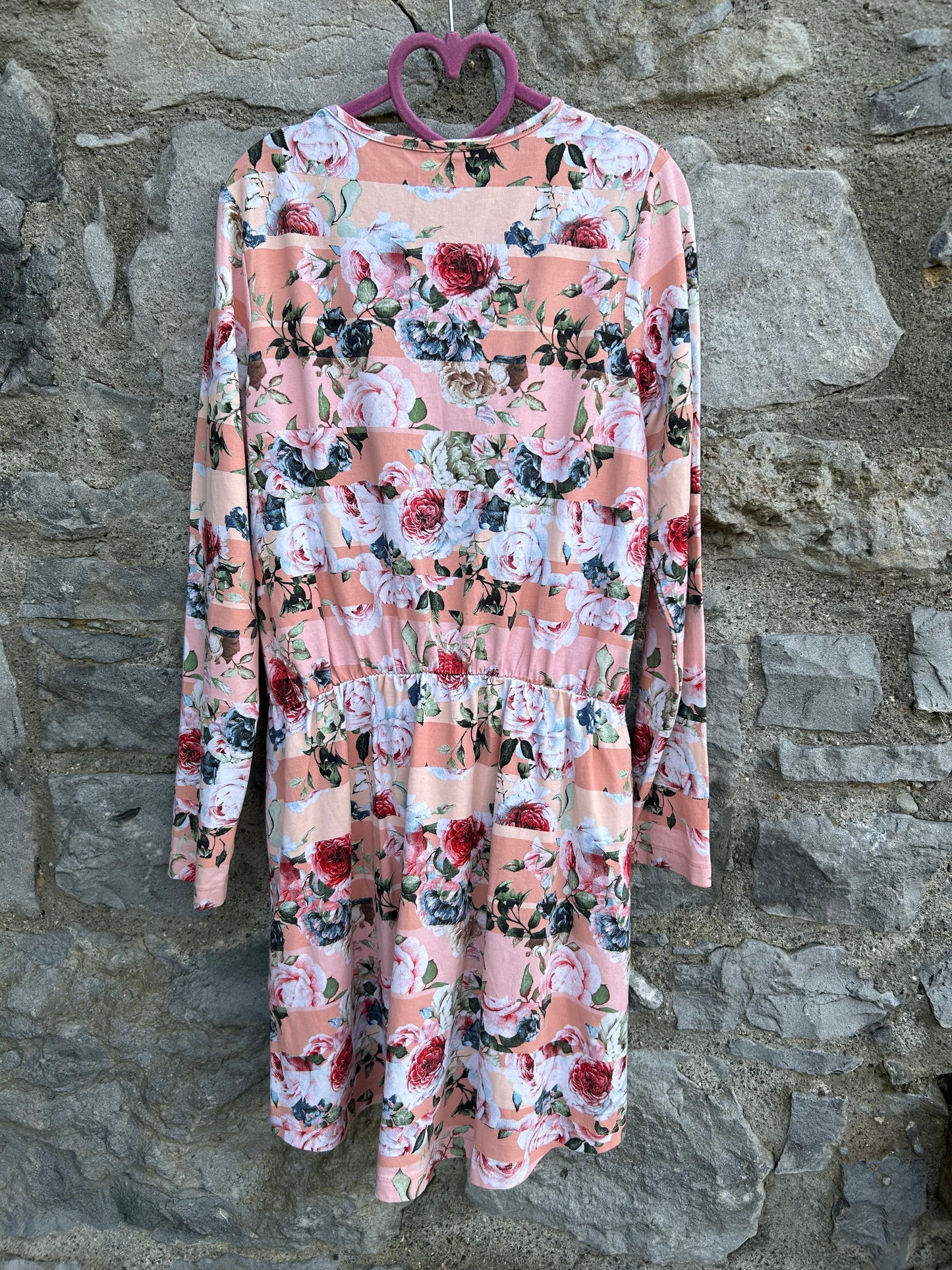 Floral peach dress 11y (146cm)
