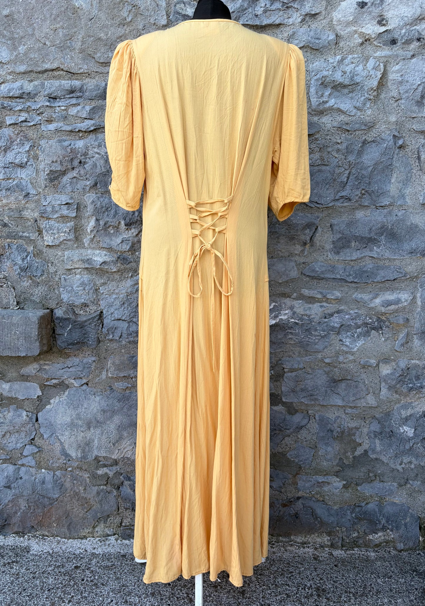 80s yellow dress uk 12