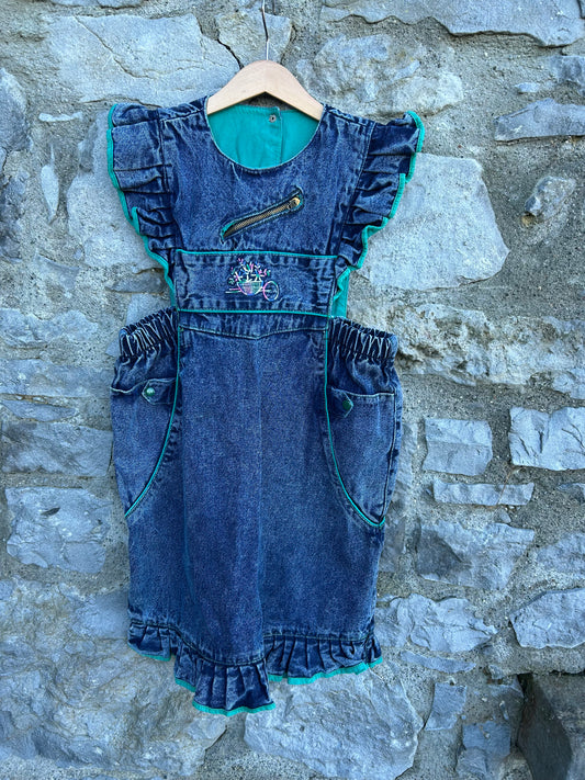 80s denim pinafore  8-9y (128-134cm)