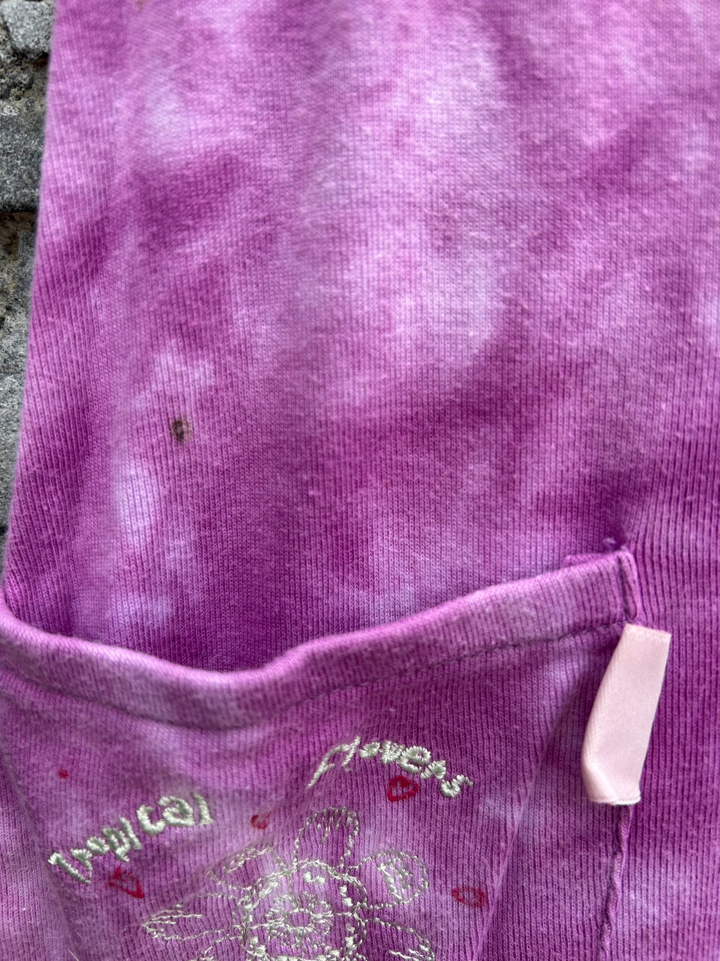 Y2K purple tie dye dungarees 12-18m (80-86cm)