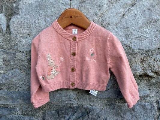 Peter Rabbit pink cardigan  3-6m (62-68cm)