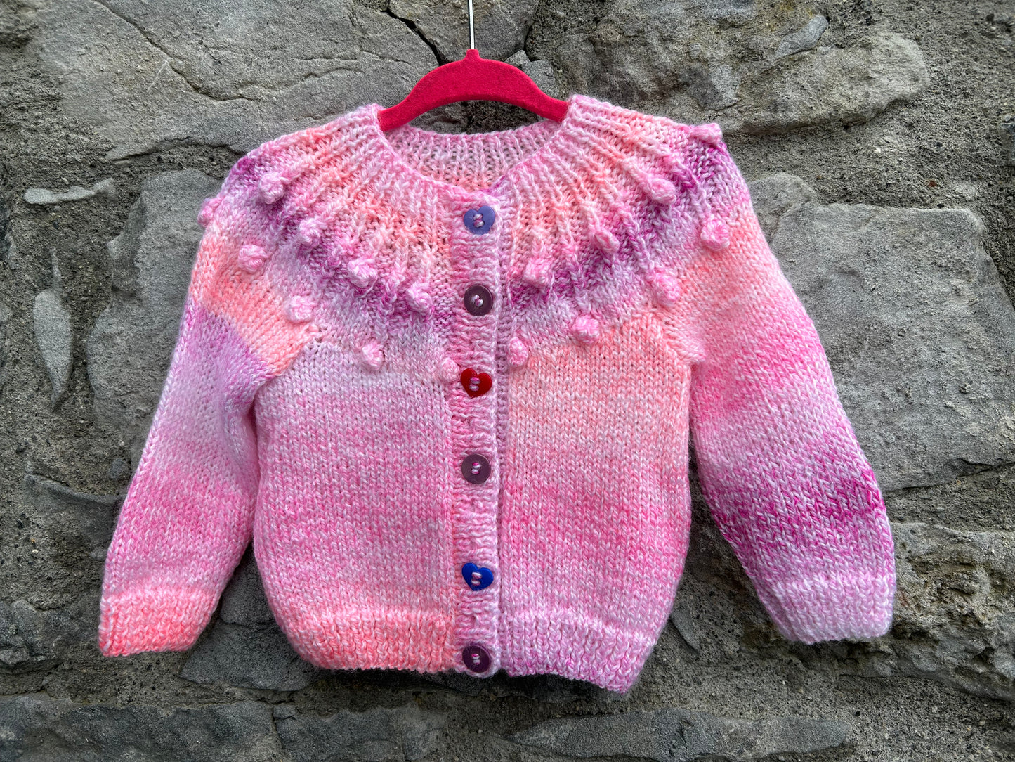 Pink ombré cardigan 3-6m (62-68cm)