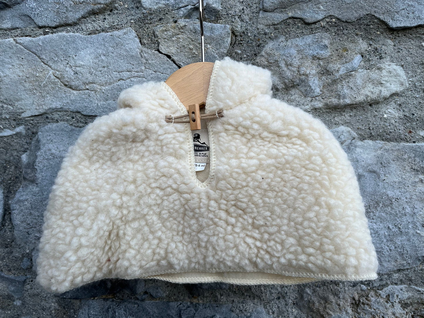 Sheep woolly poncho 0-6m (56-68cm)