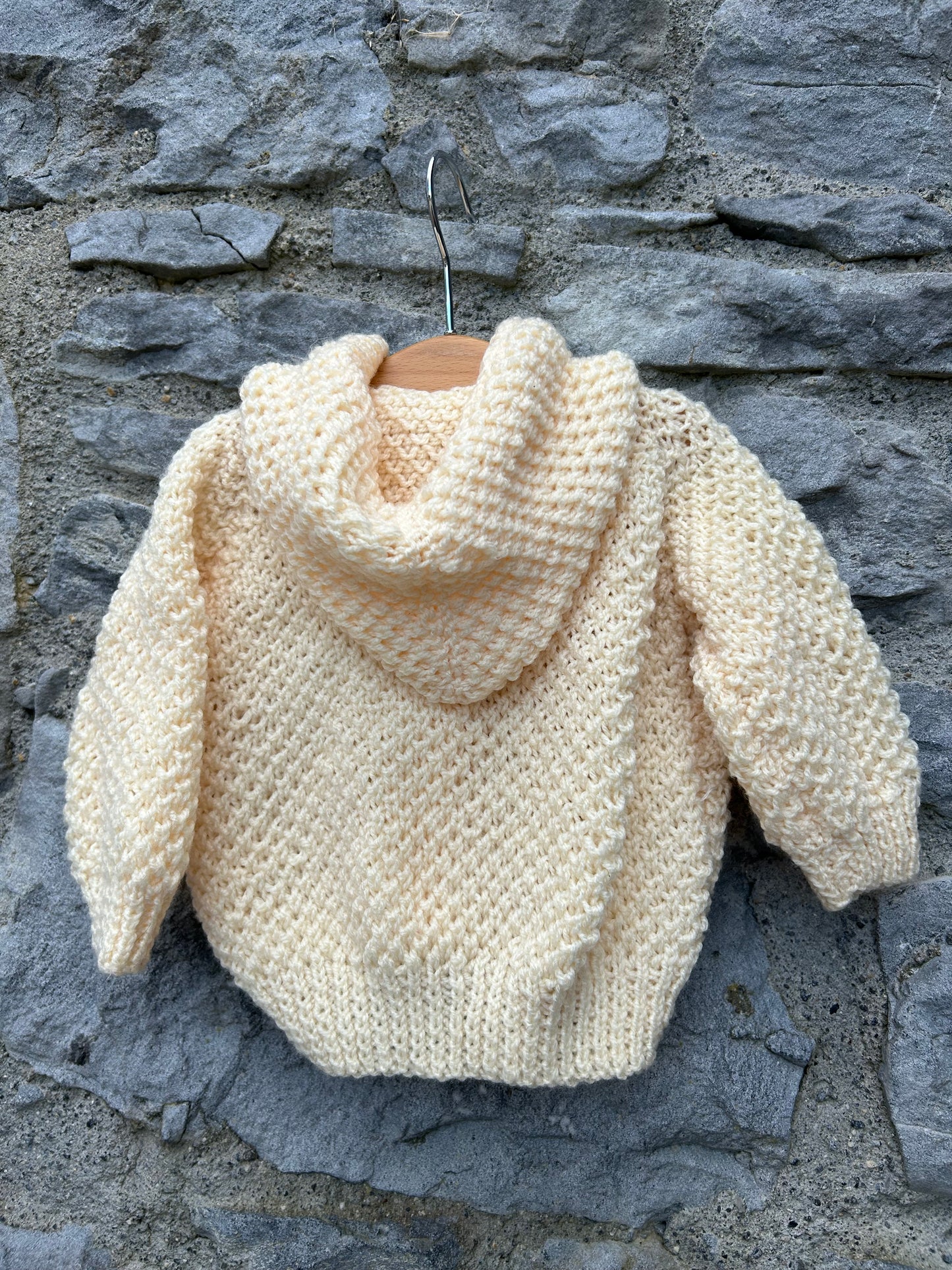 Cream hooded cardigan 6m (68cm)