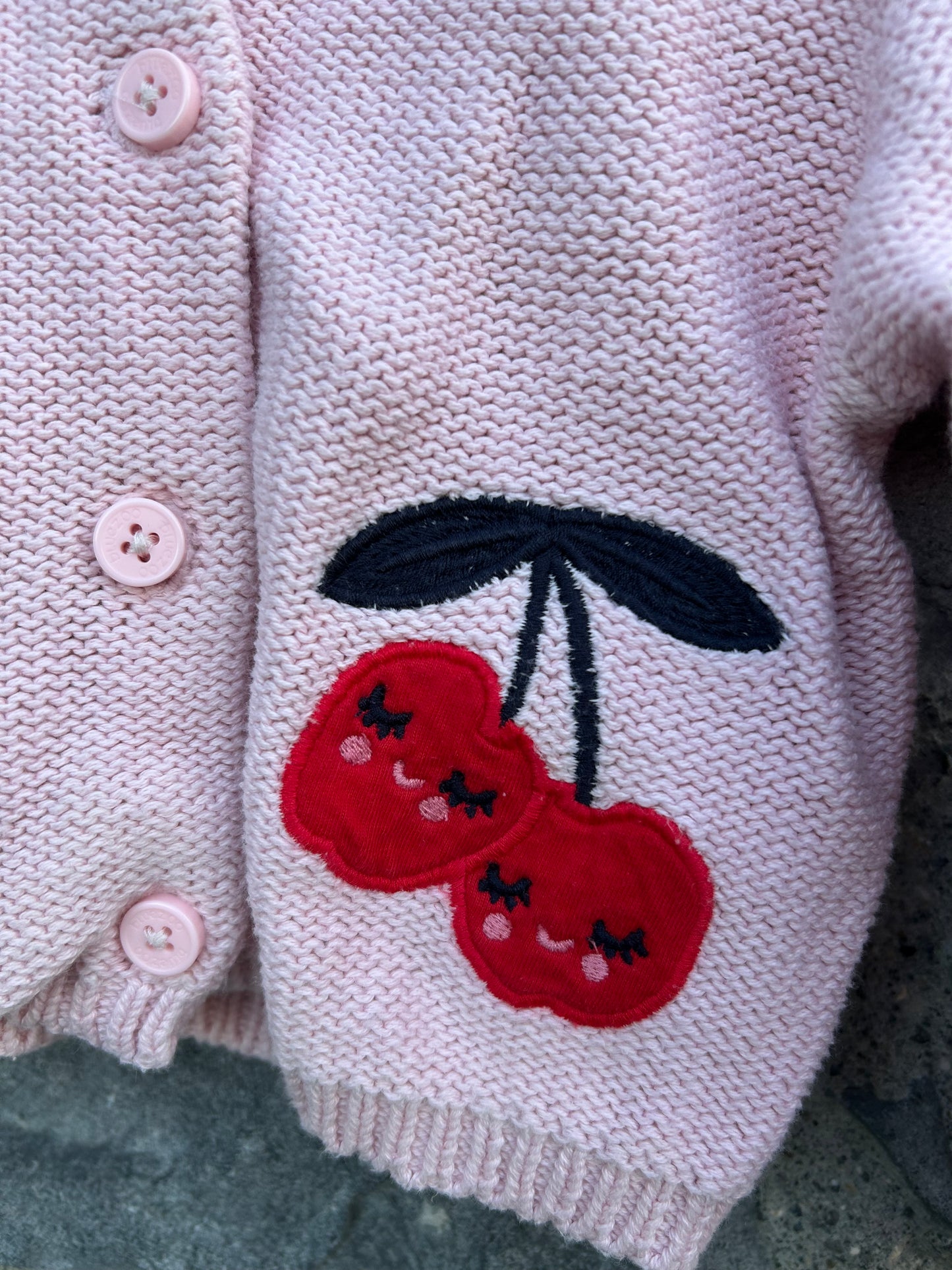 Cherry pink cardigan 9-12m (74-80cm)