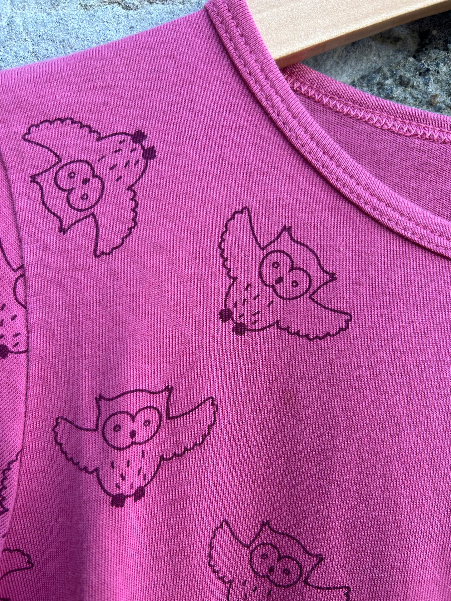 Pink owls tunic 5-6y (110-116cm)