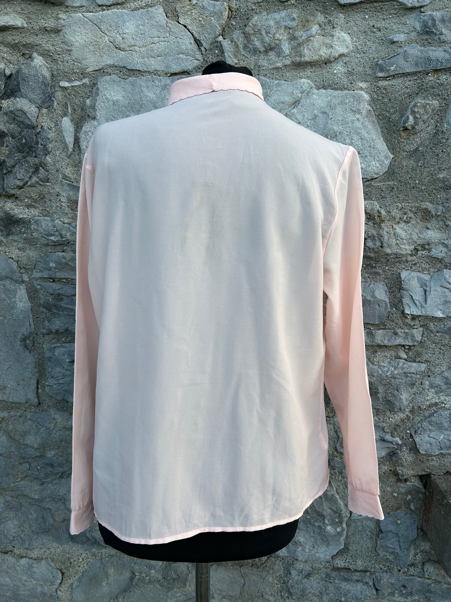 80s light pink blouse uk 12