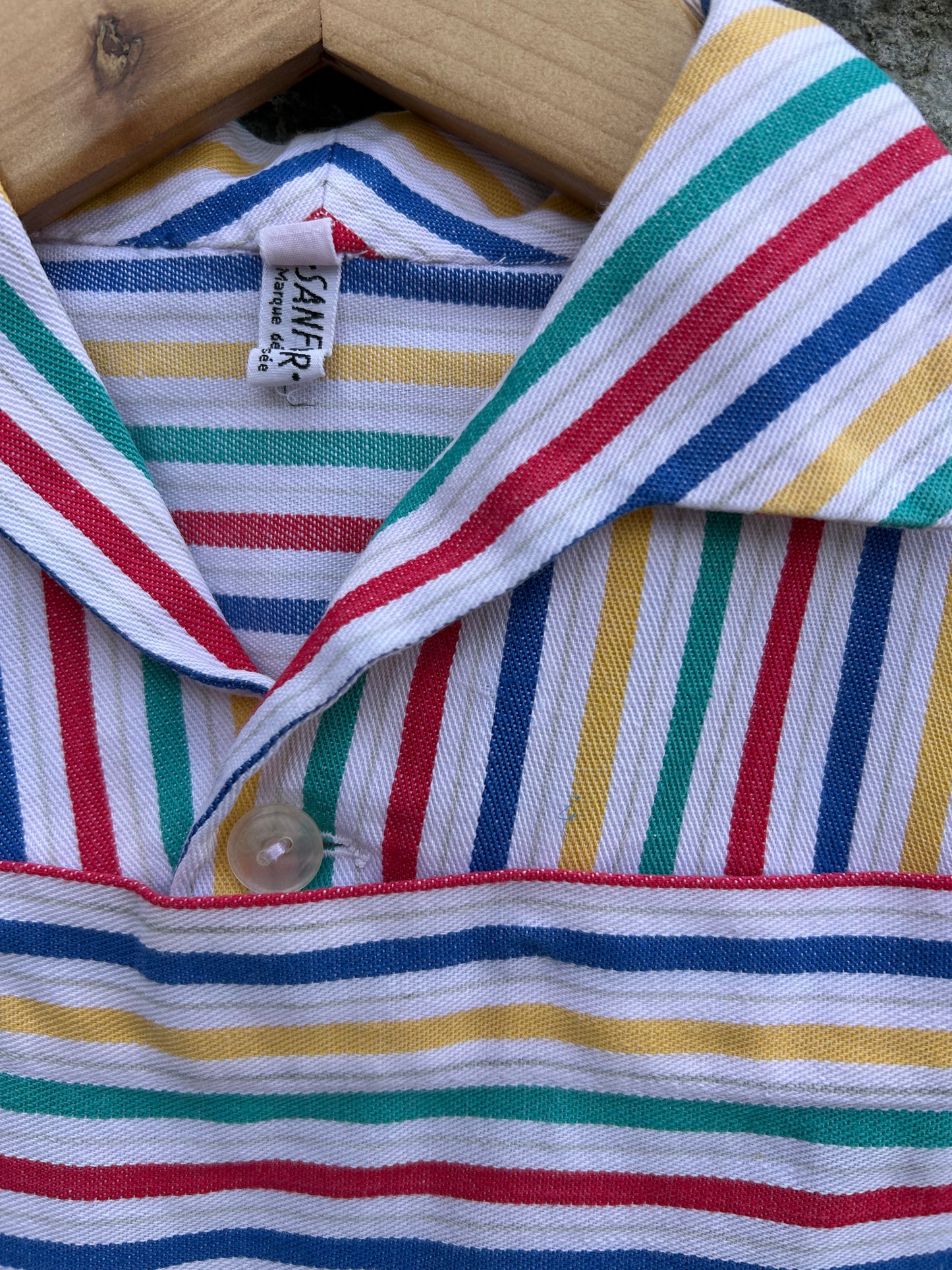 80s rainbow stripy top 3-4y (98-104cm)