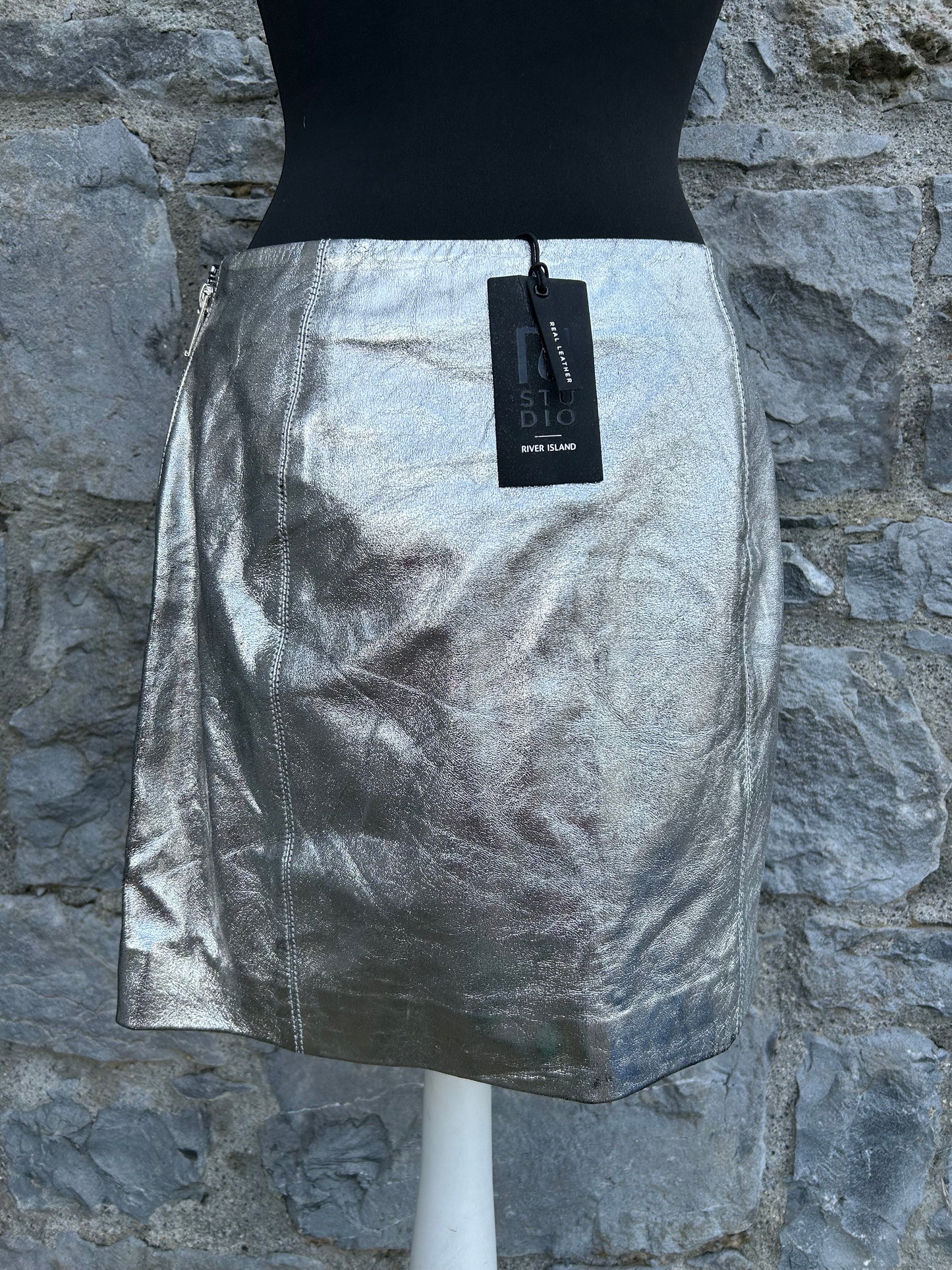 Silver skirt uk 10