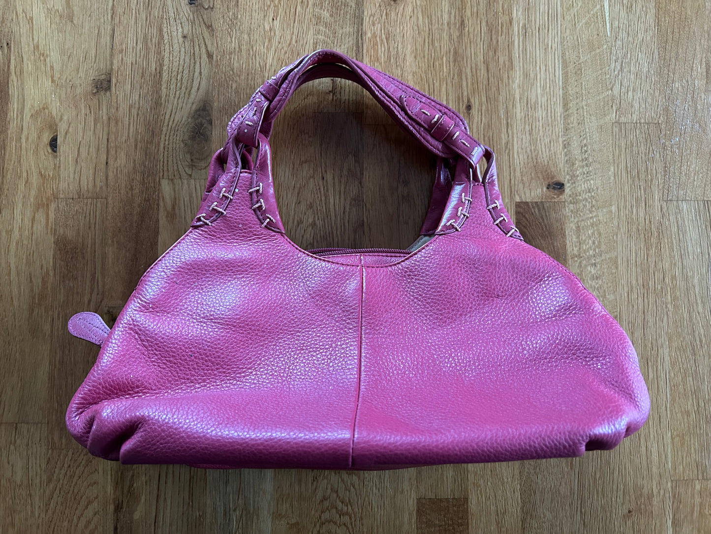 Rasberry Red leather handbag