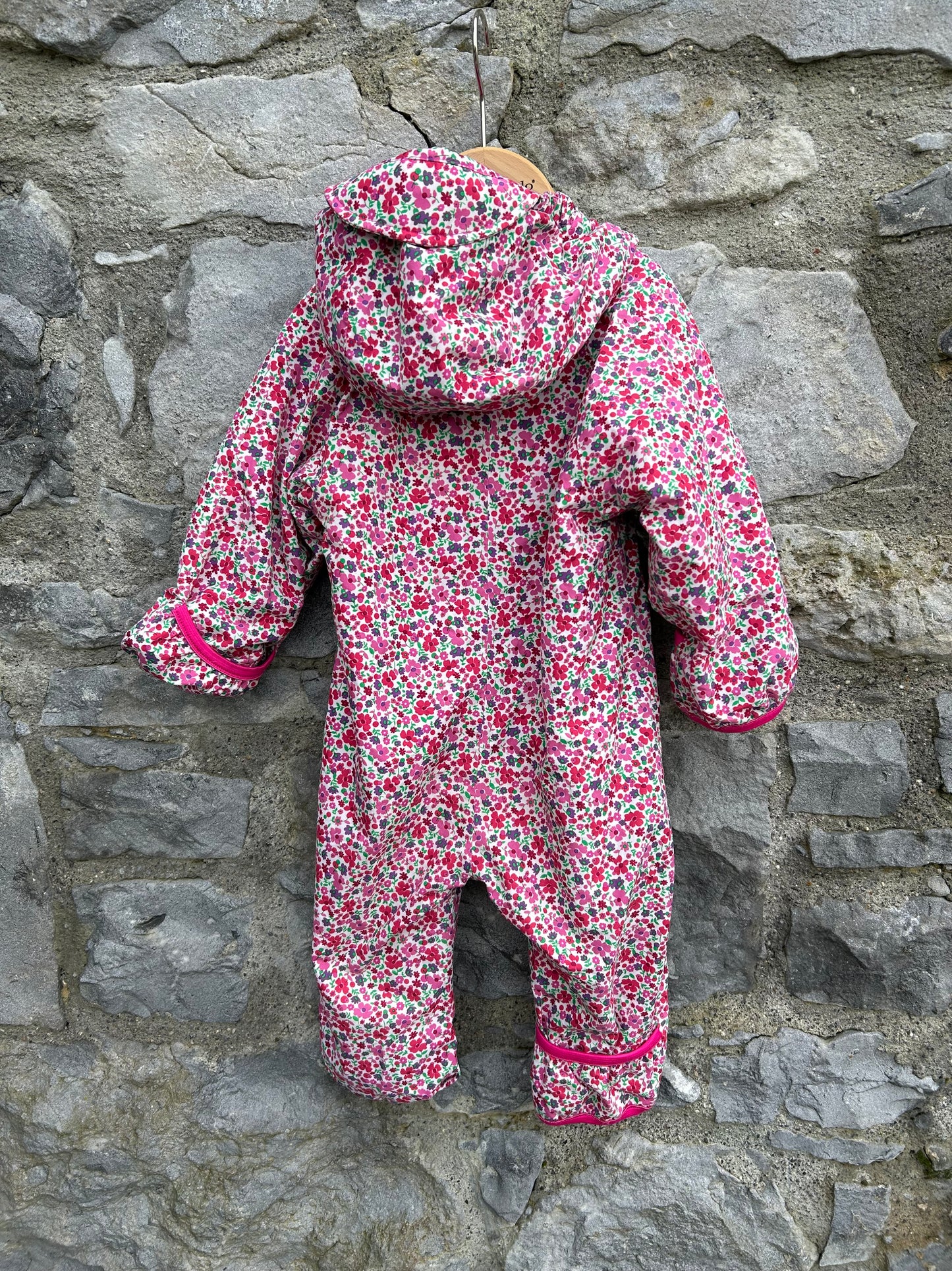 Pink floral pram suit 9-12m (74-80cm)