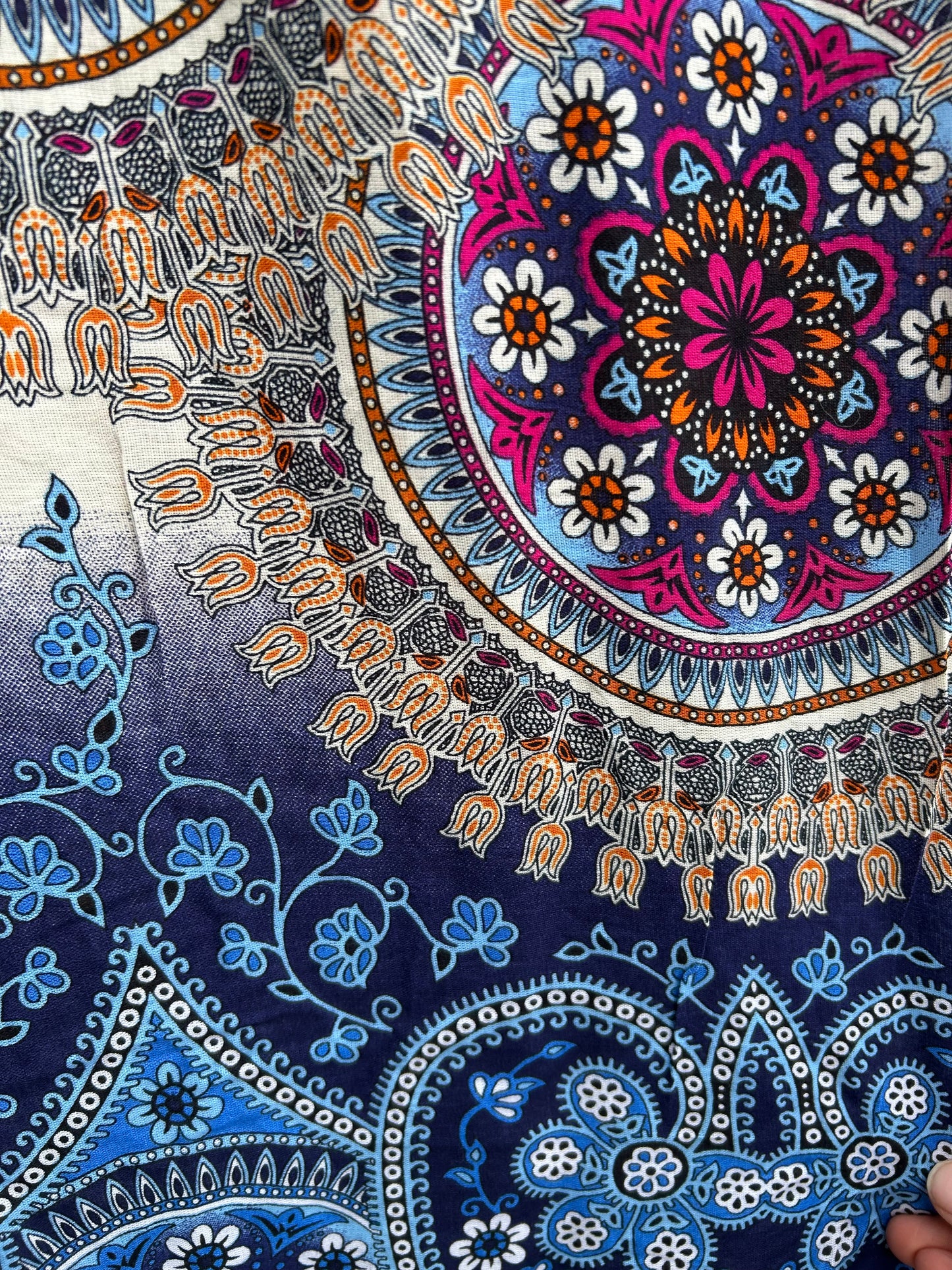 Blue&beige mandalas palazzo pants uk 6-8