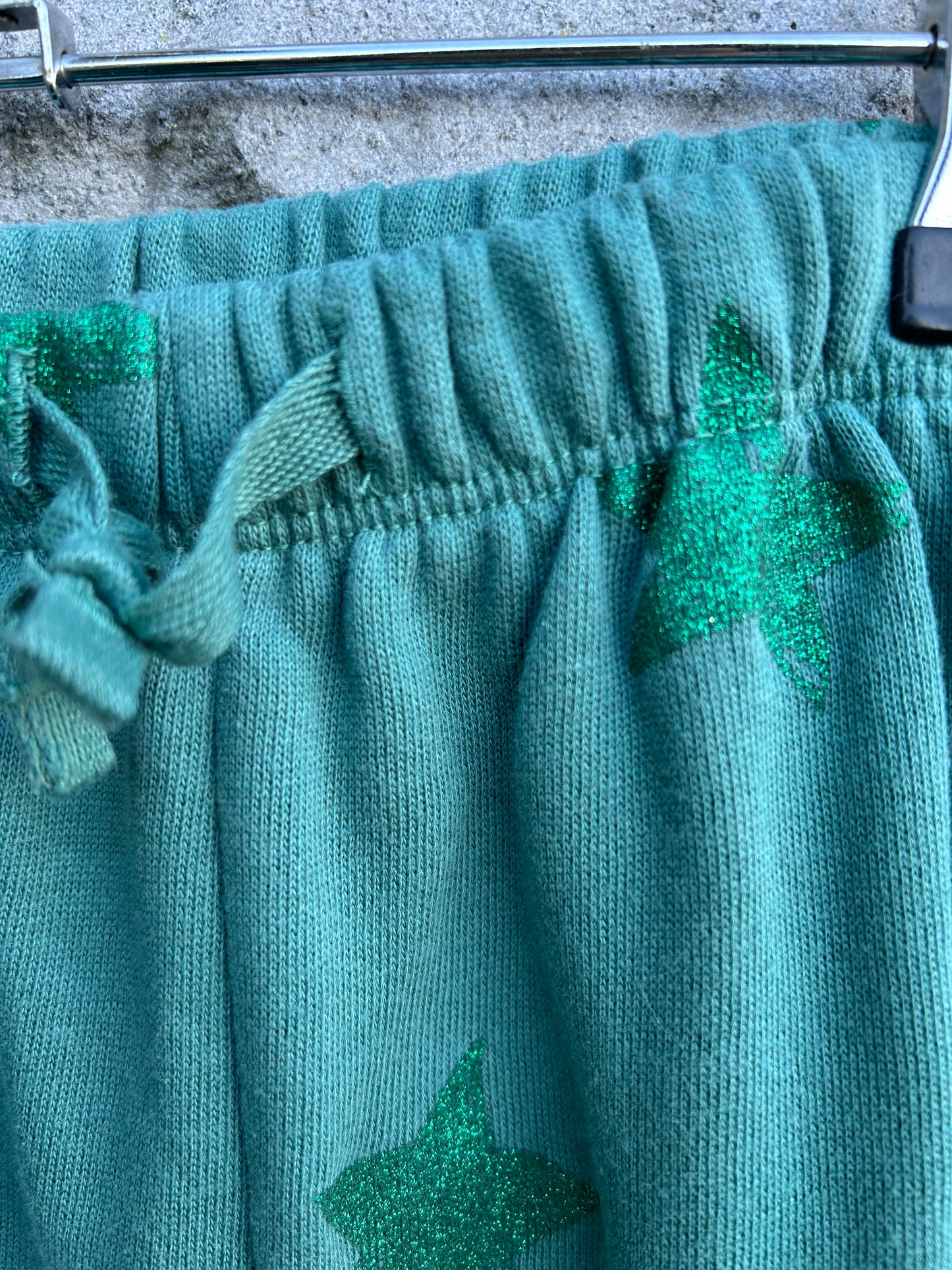 Glitter star green pants 2-3y (92-98cm)