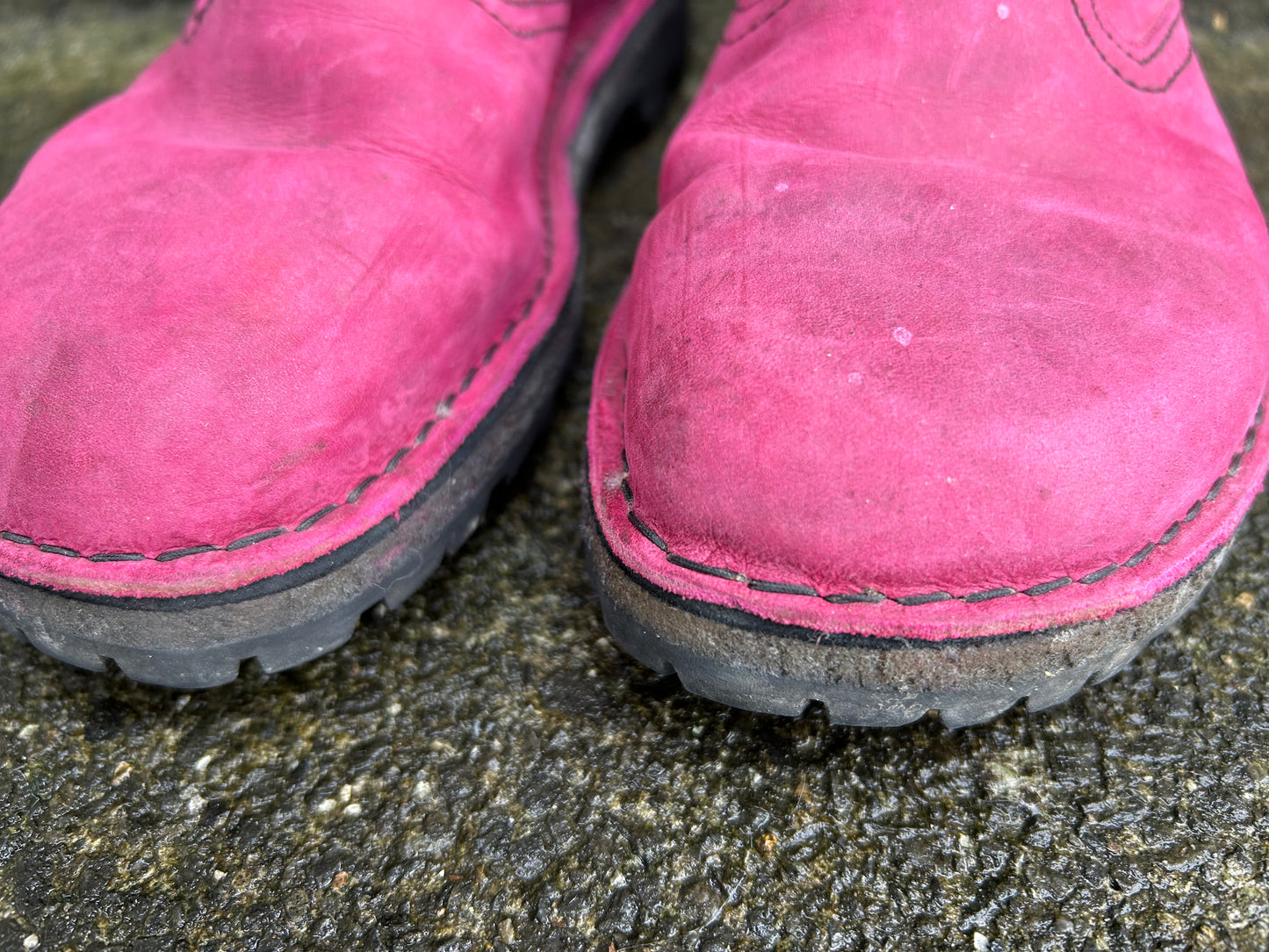 Pink leather boots uk 6-6.5 (eu 39)