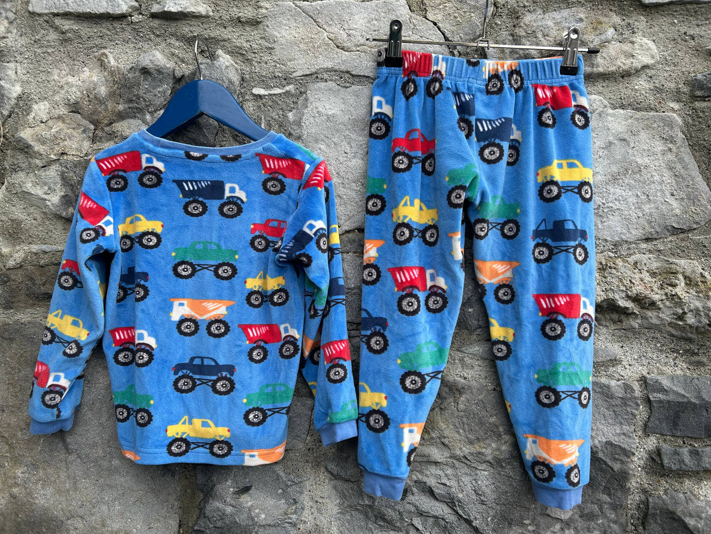 Vehicles blue fleece pj 4-5y (104-110cm)