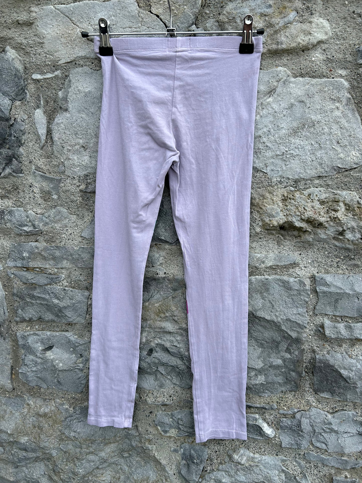 Lilac stripy leggings 8-9y (128-134cm)