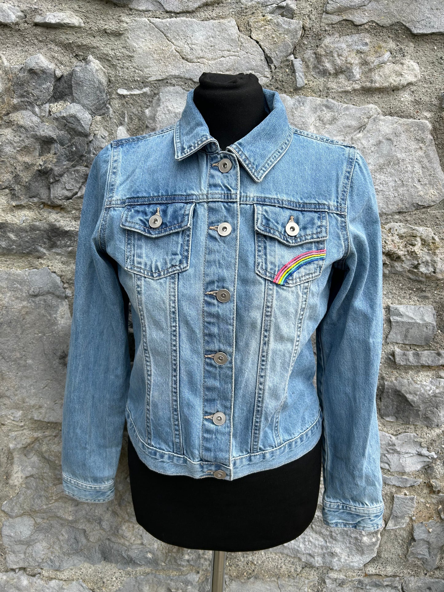 Rainbow smile denim jacket 12-13y (152-158cm)