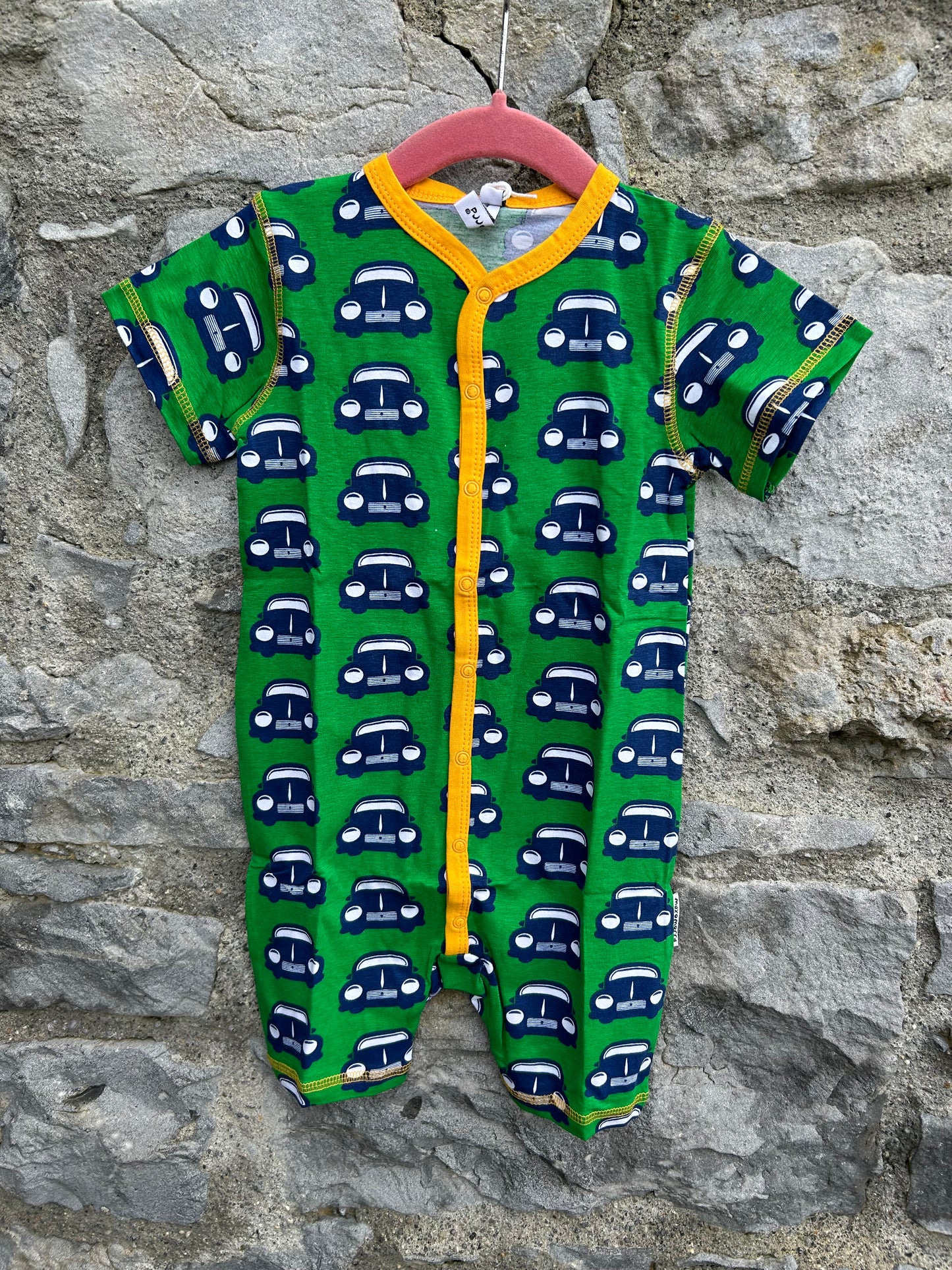 Green cars rompers 9m (74cm)