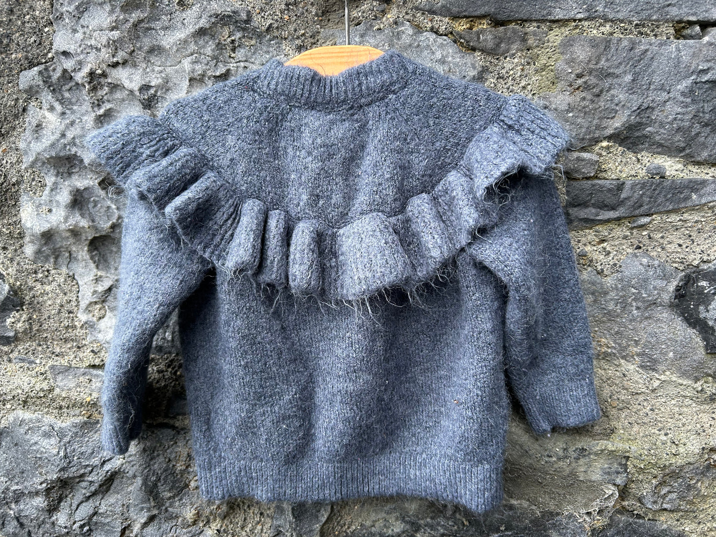 Steel blue cardigan 6-9m (68-74cm)