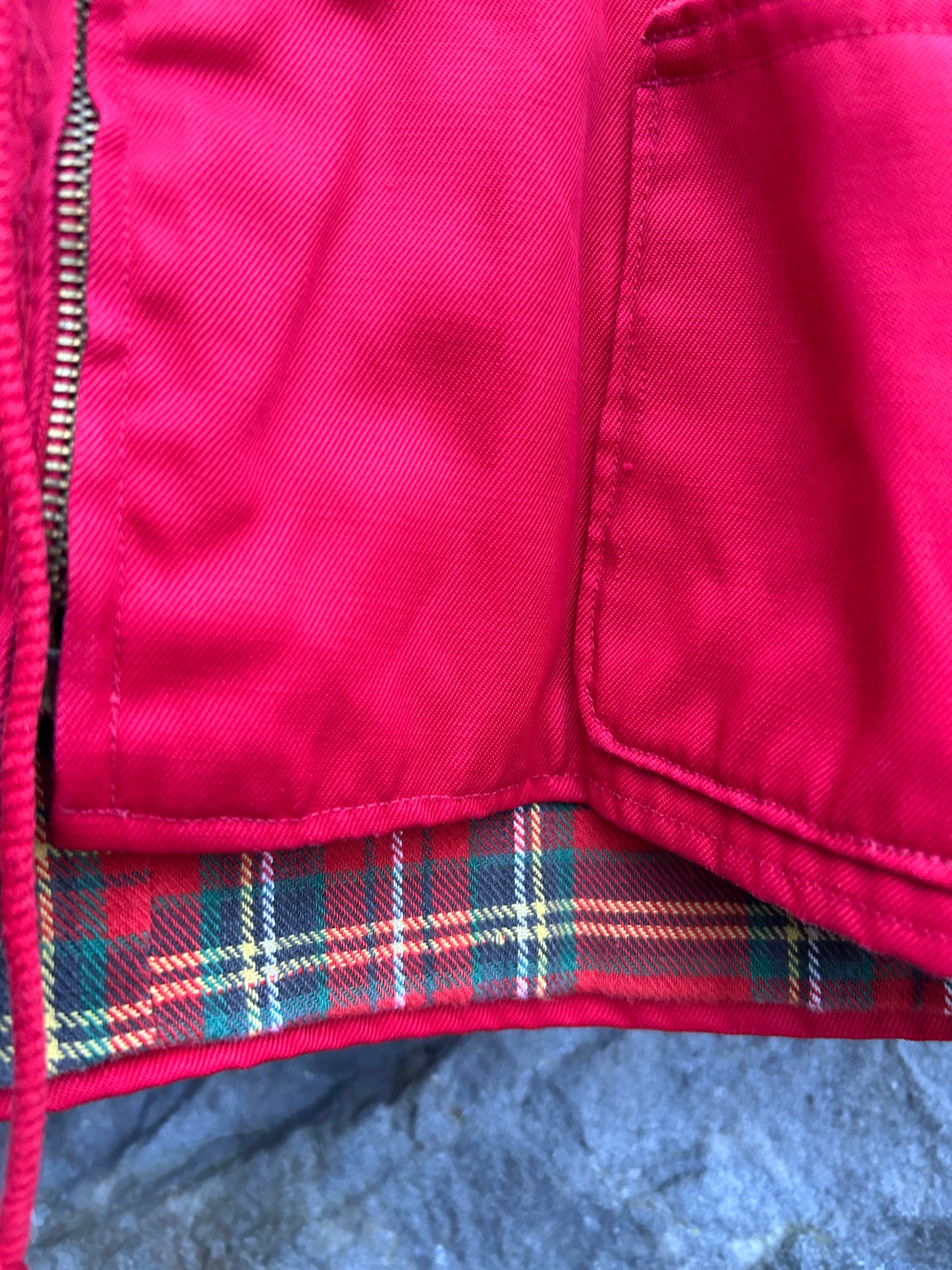 70s Red hooded jacket 9-12m (74-80cm)