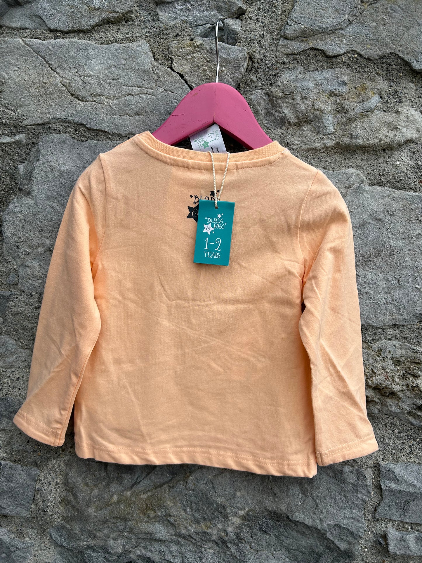 Bunny peach top 18-24m (86-92cm)