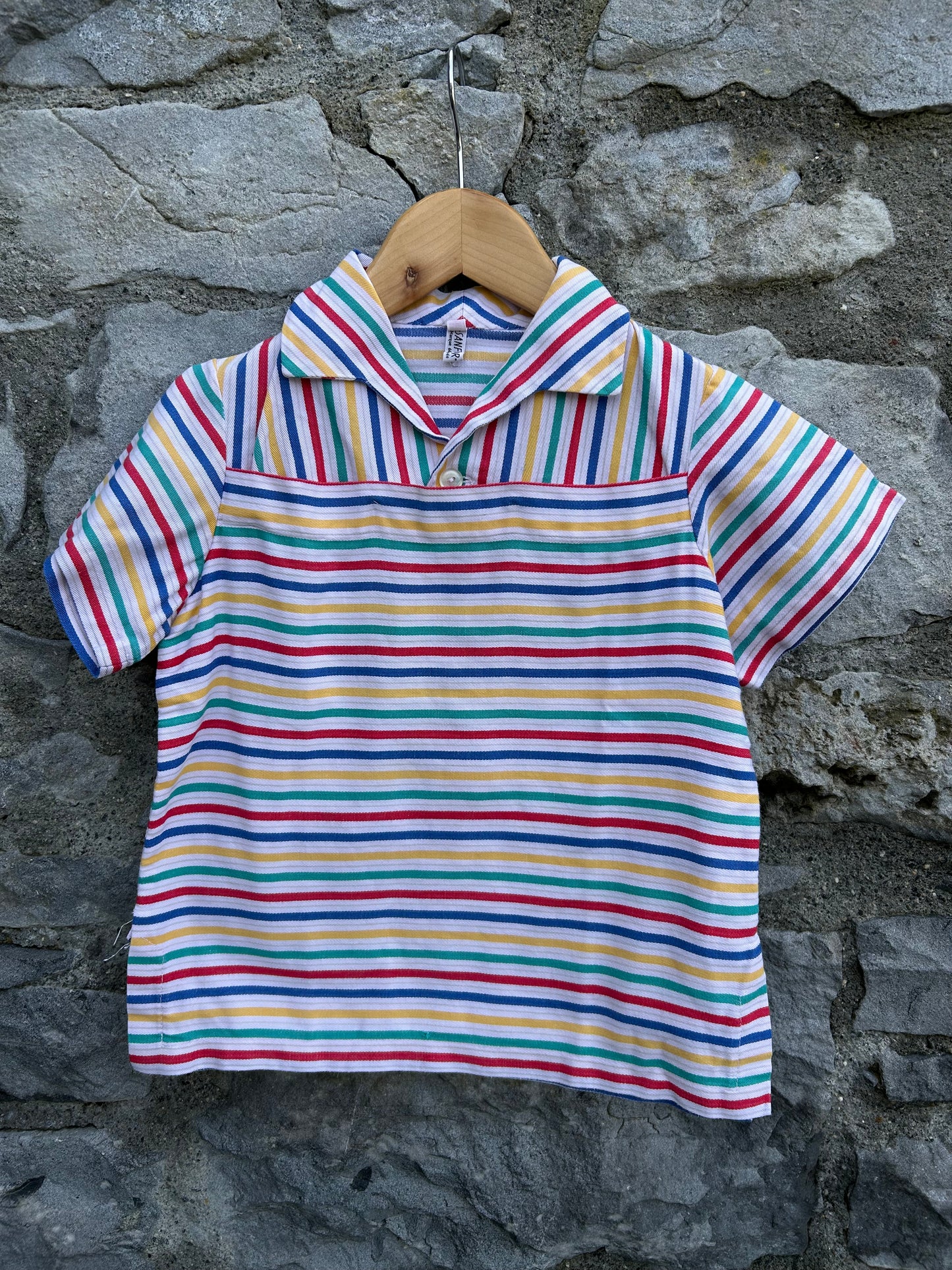 80s rainbow stripy top 3-4y (98-104cm)