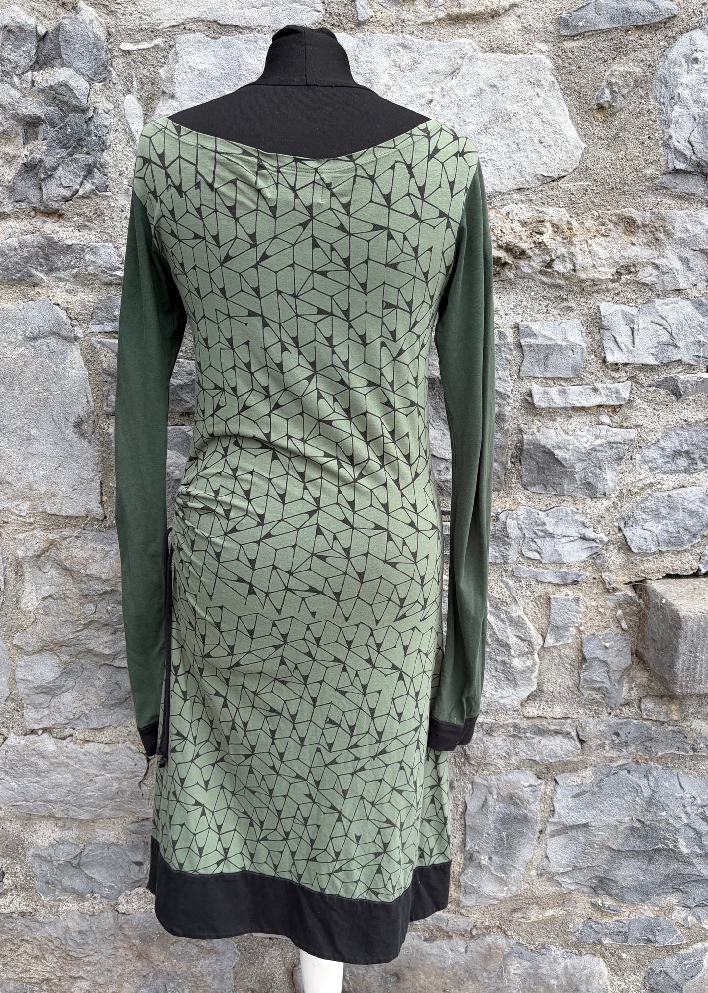 Green geometric dress uk 8-10
