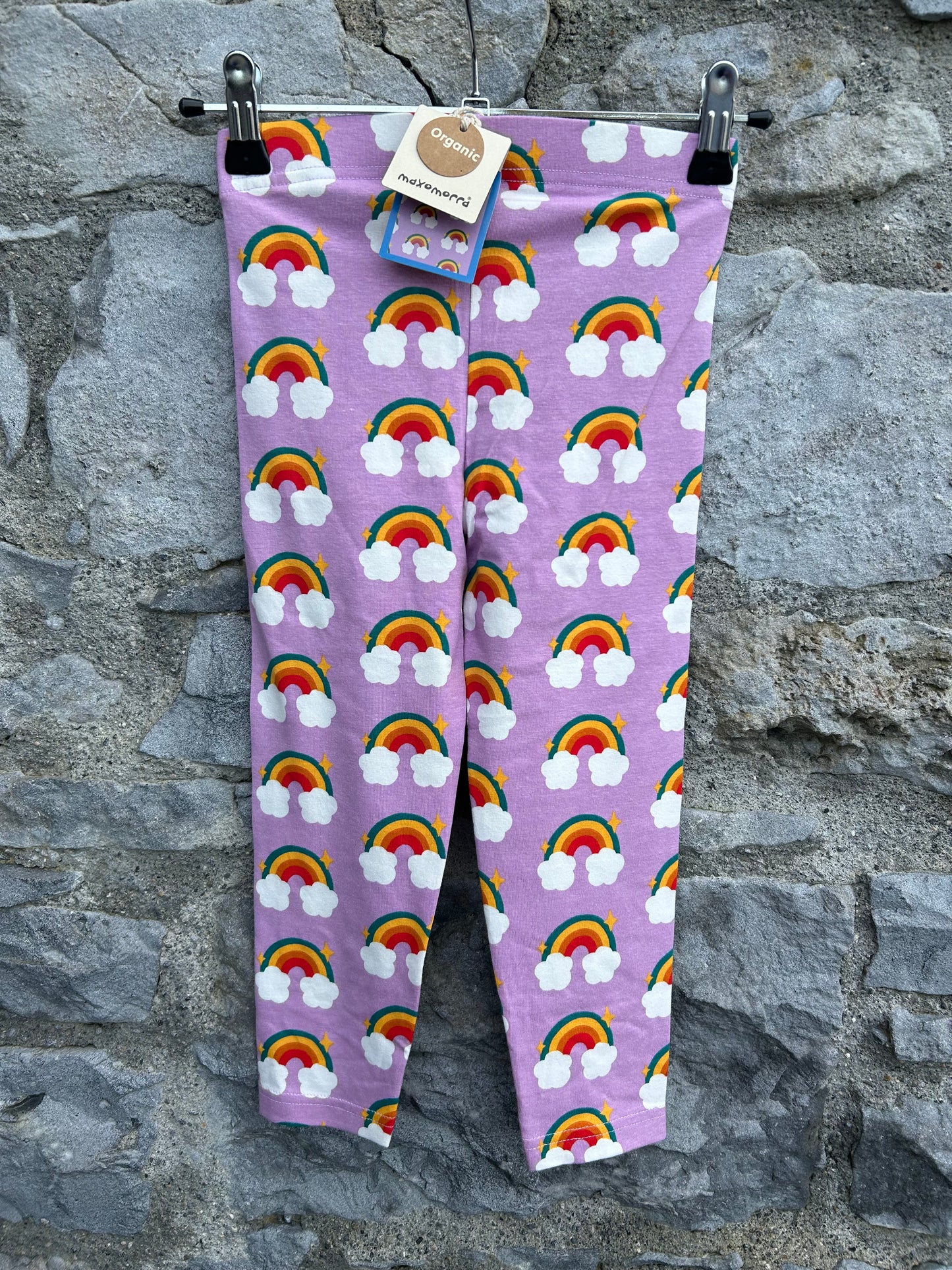 Pink rainbow cropped leggings 5-6y (110-116cm)