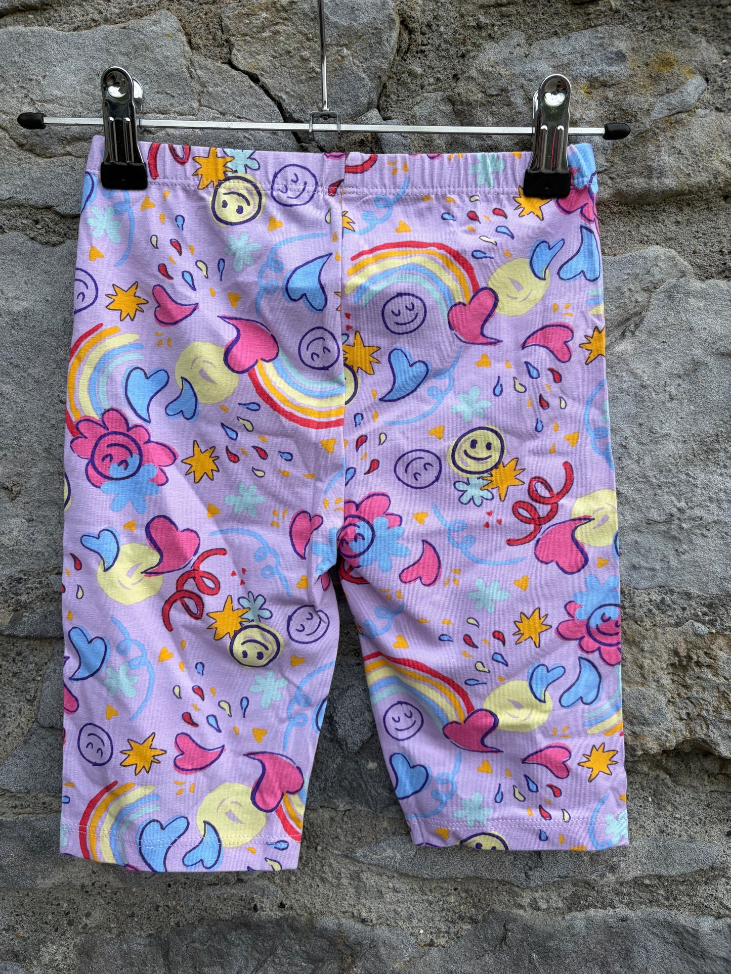 Rainbows&hearts biker shorts 6-7y (116-122cm)