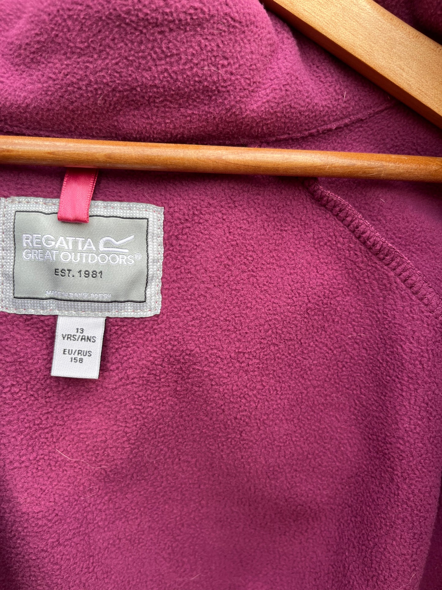 Pink softshell jacket 12-13y (152-158cm)
