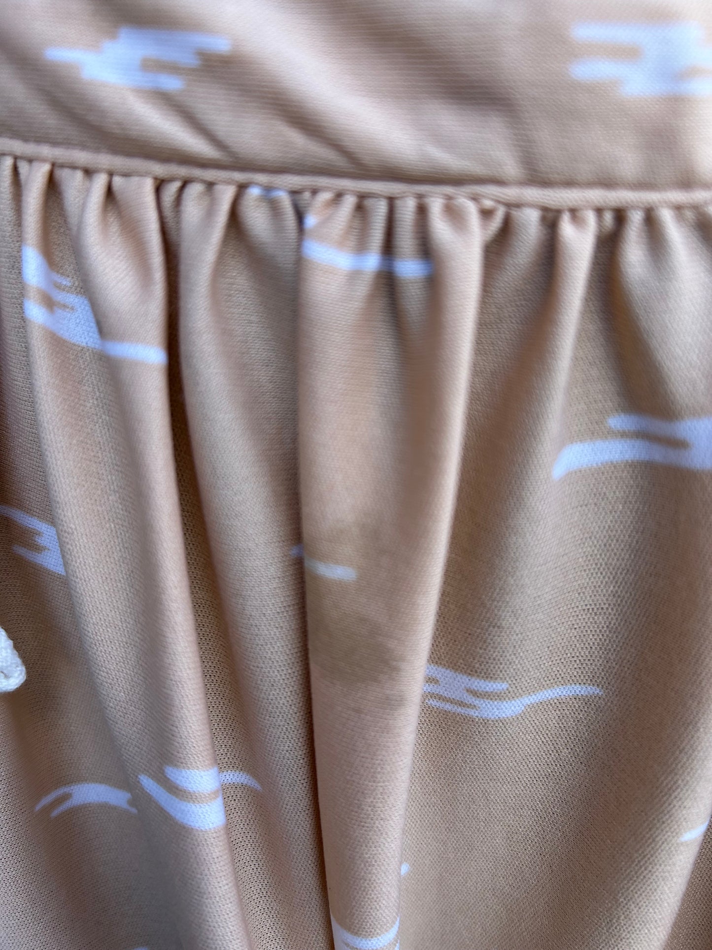 80s beige landscape skirt uk 10